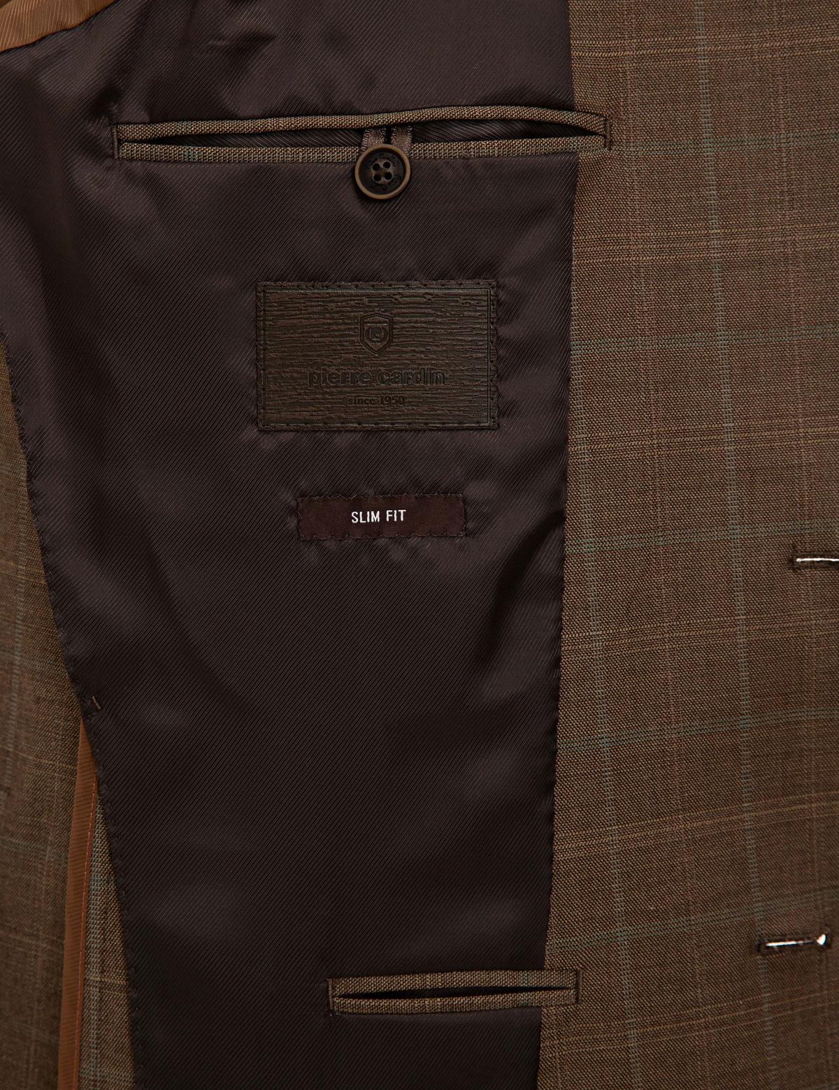 Açık Kahverengi Slim Fit Ceket - 50225890020