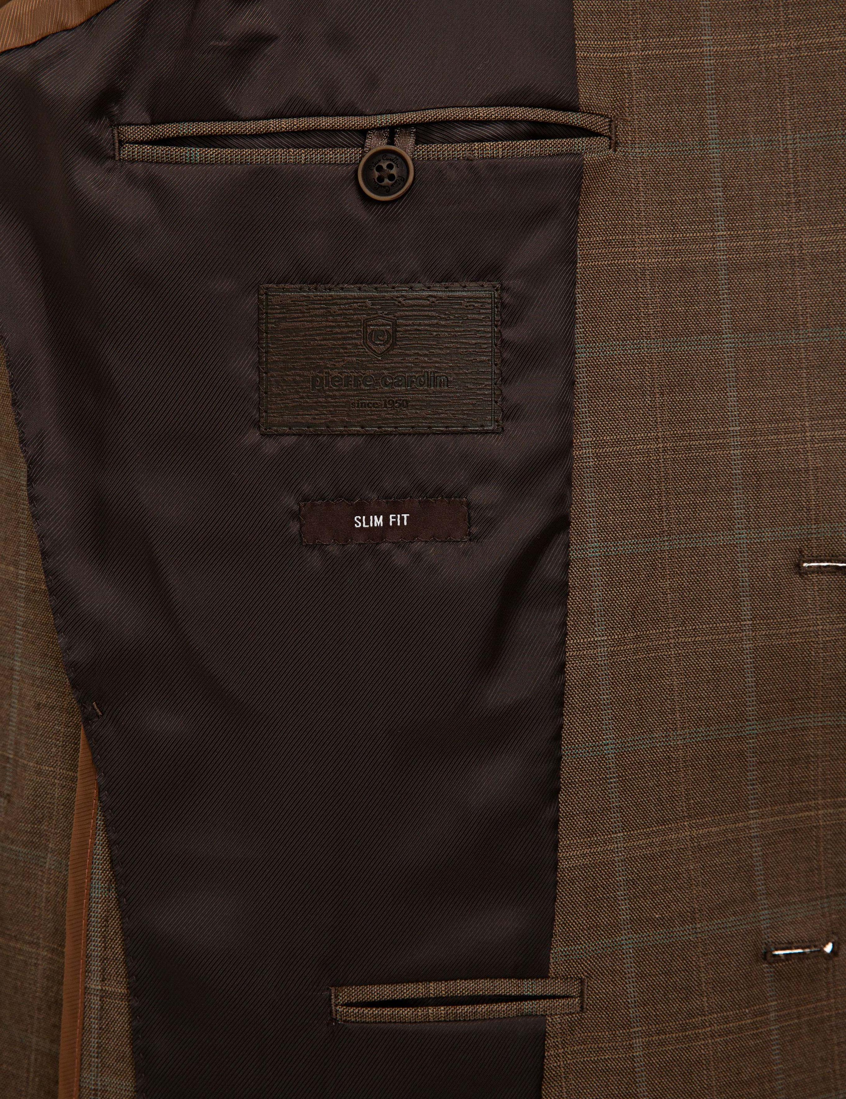 Açık Kahverengi Slim Fit Ceket