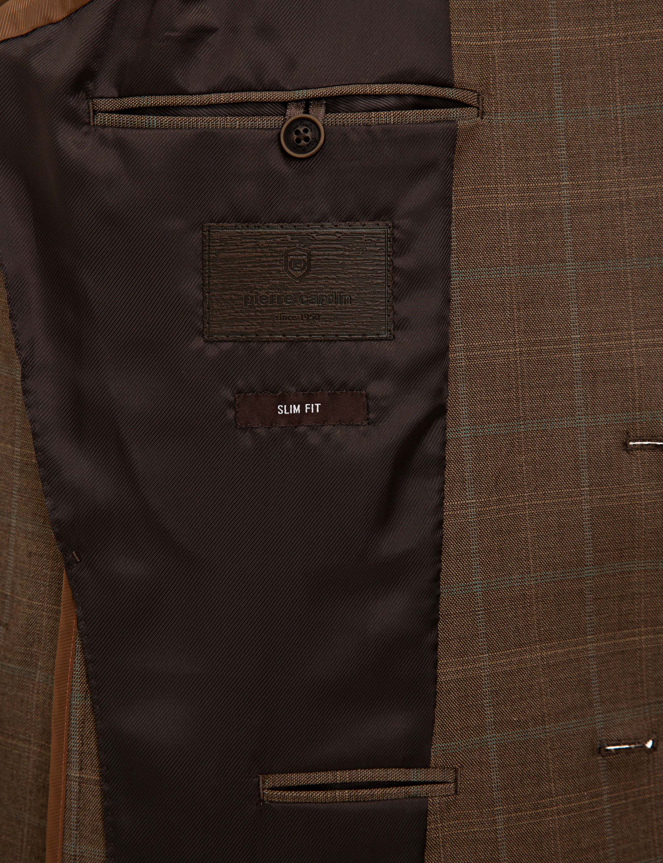 Açık Kahverengi Slim Fit Ceket