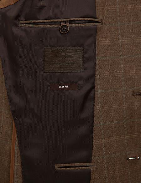 Açık Kahverengi Slim Fit Ceket - 50225890020