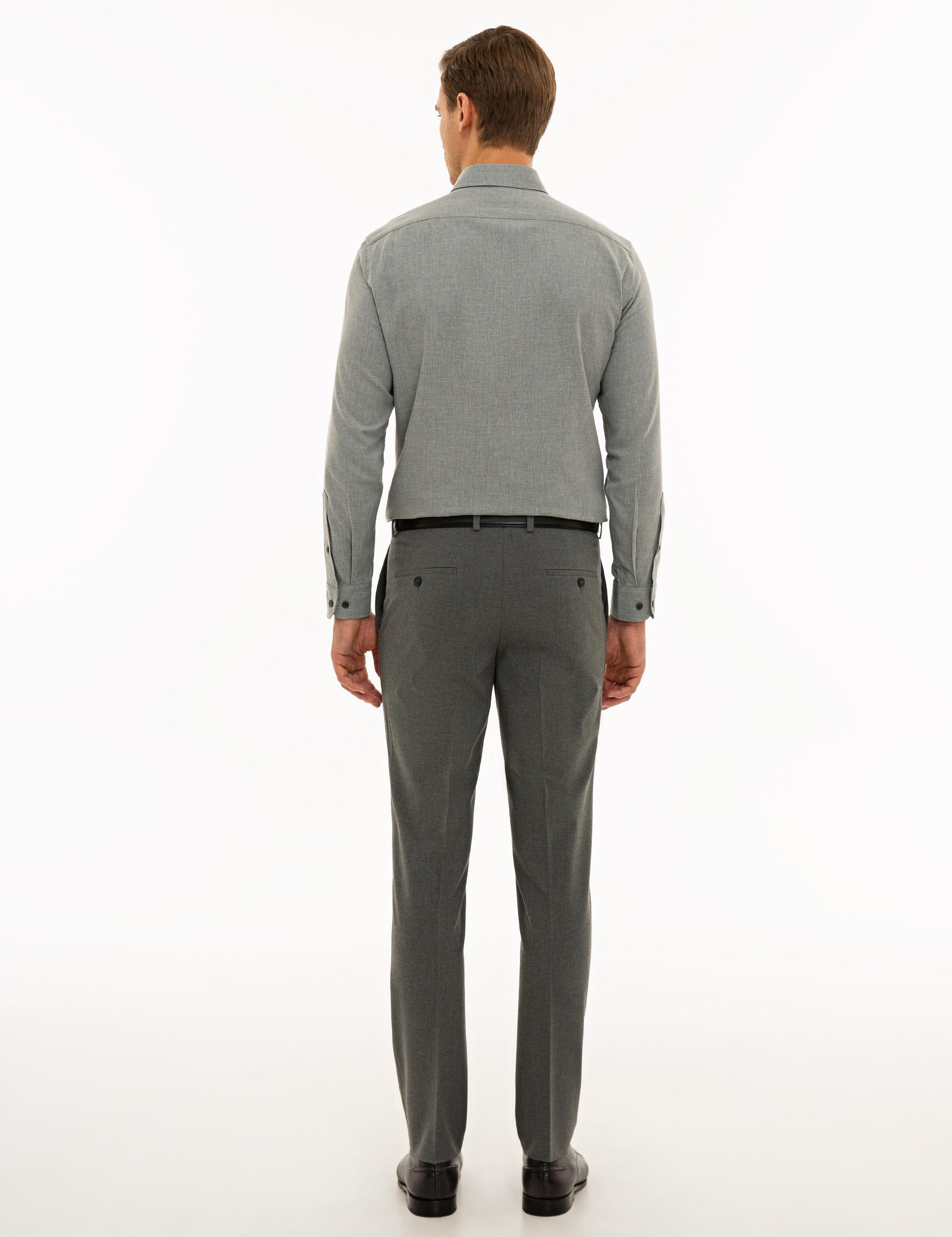 Gri Slim Fit Pantolon