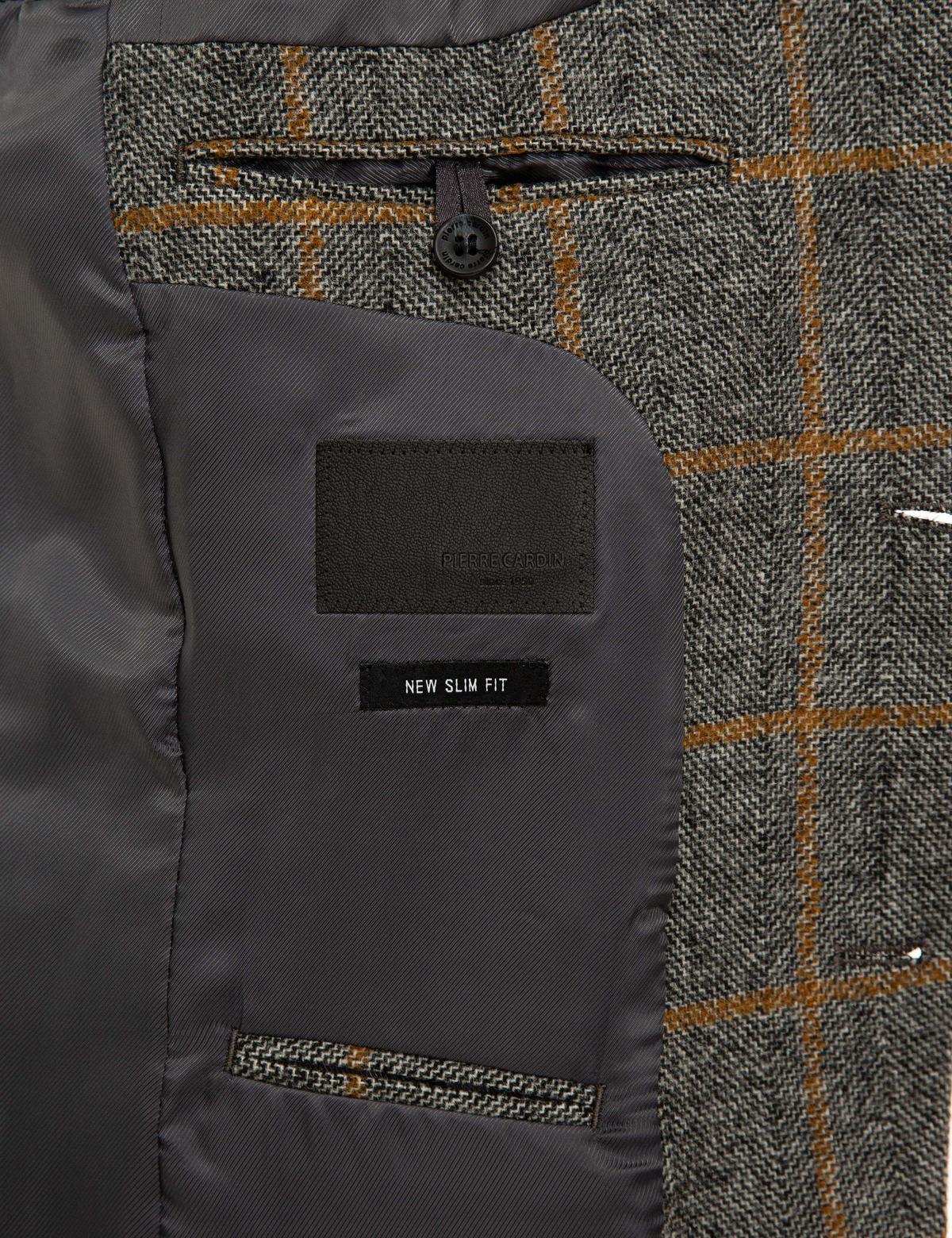 Ekose Gri Ex. Slim Fit Ceket - 50228522053