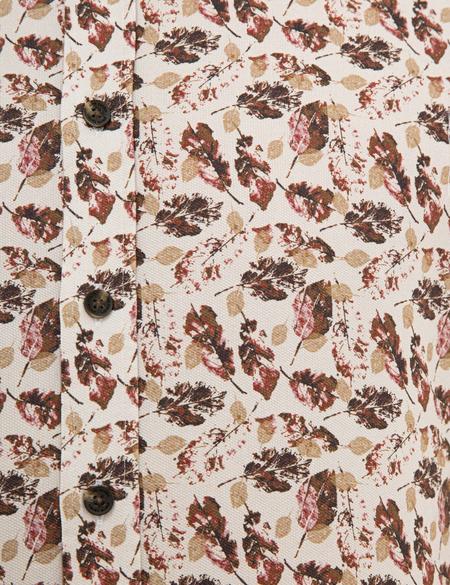 Açık Kahverengi Slim Fit Uzun Kollu Gömlek - 50228381002