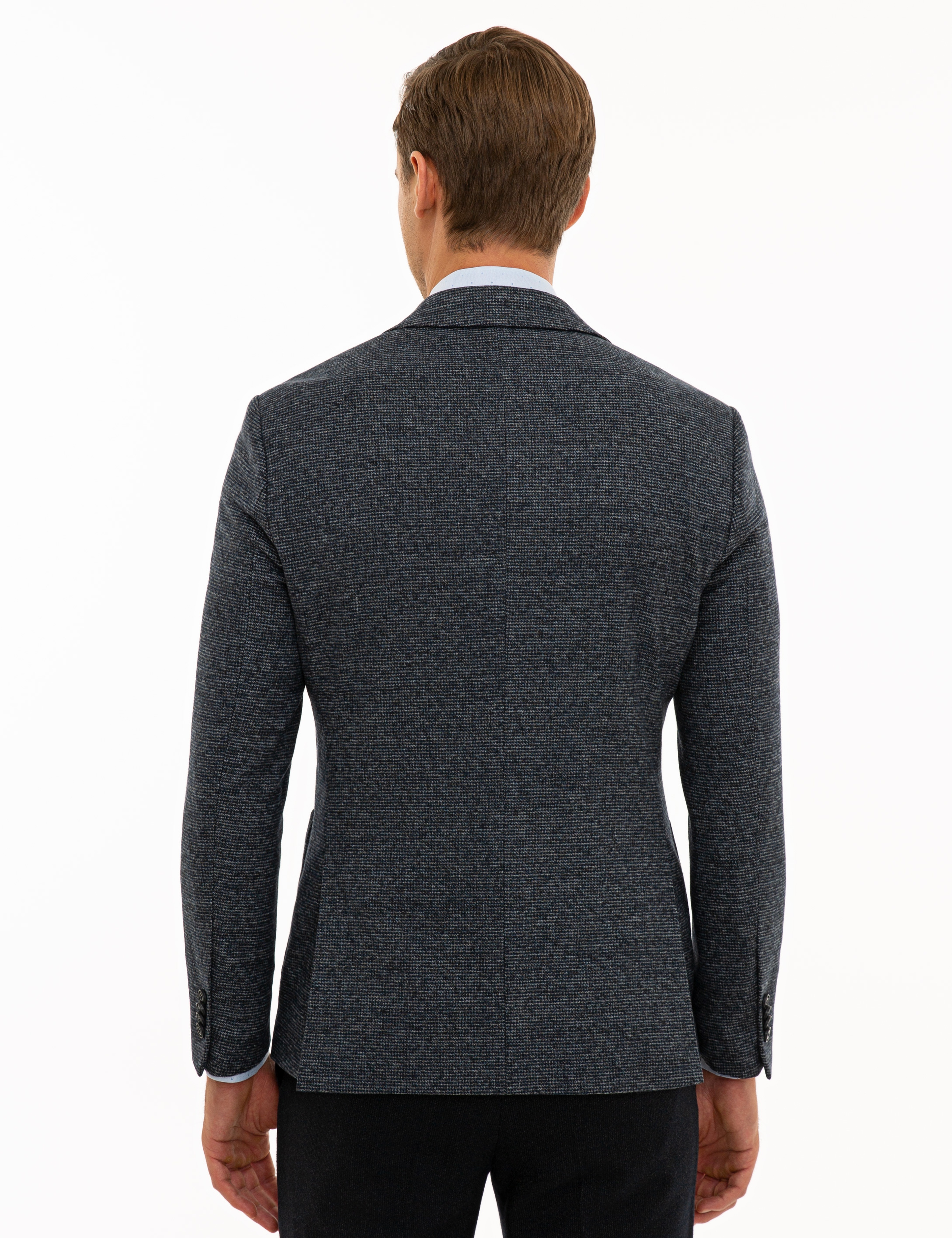 Lacivert Slim Fit Ceket - Image 4