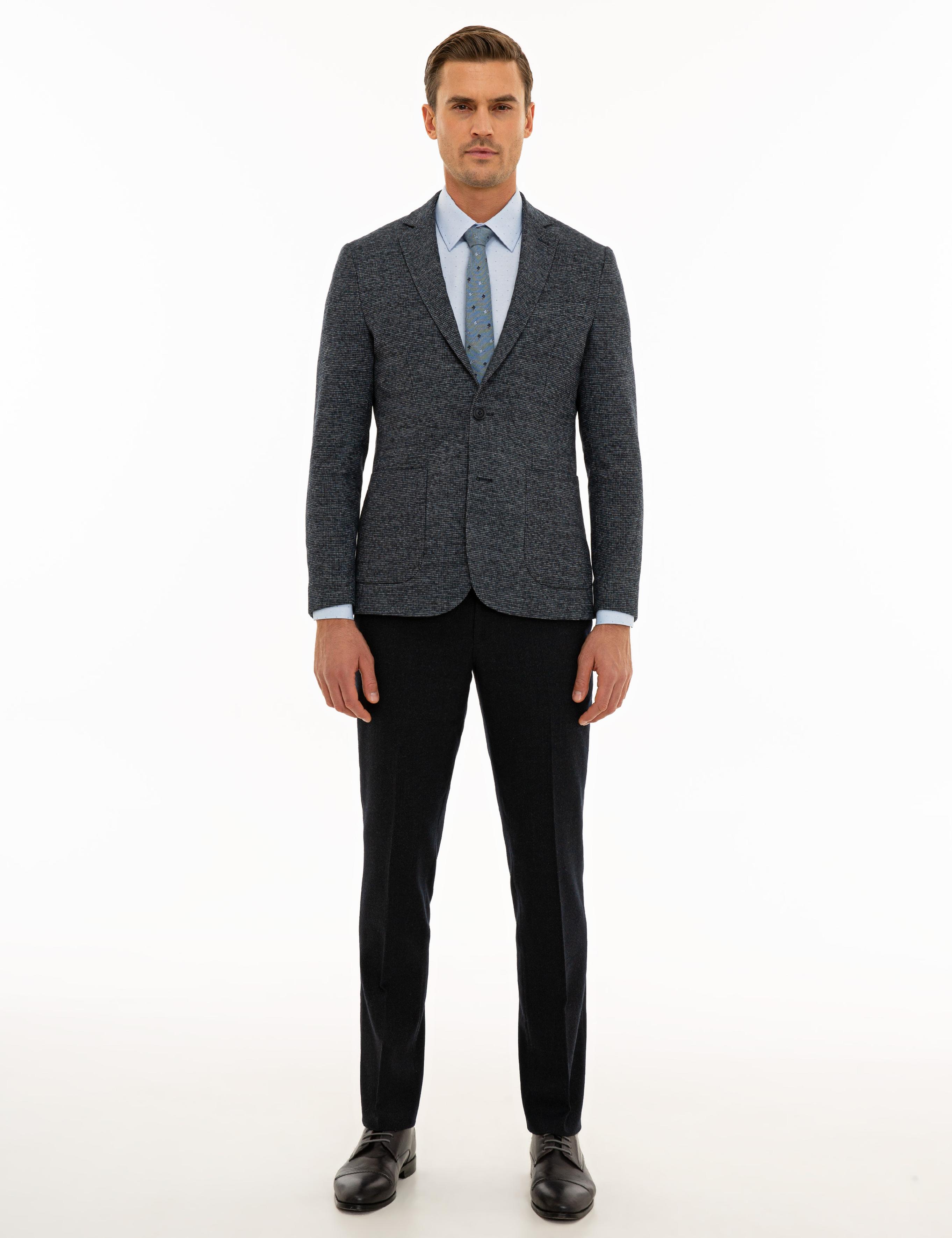 Lacivert Slim Fit Ceket