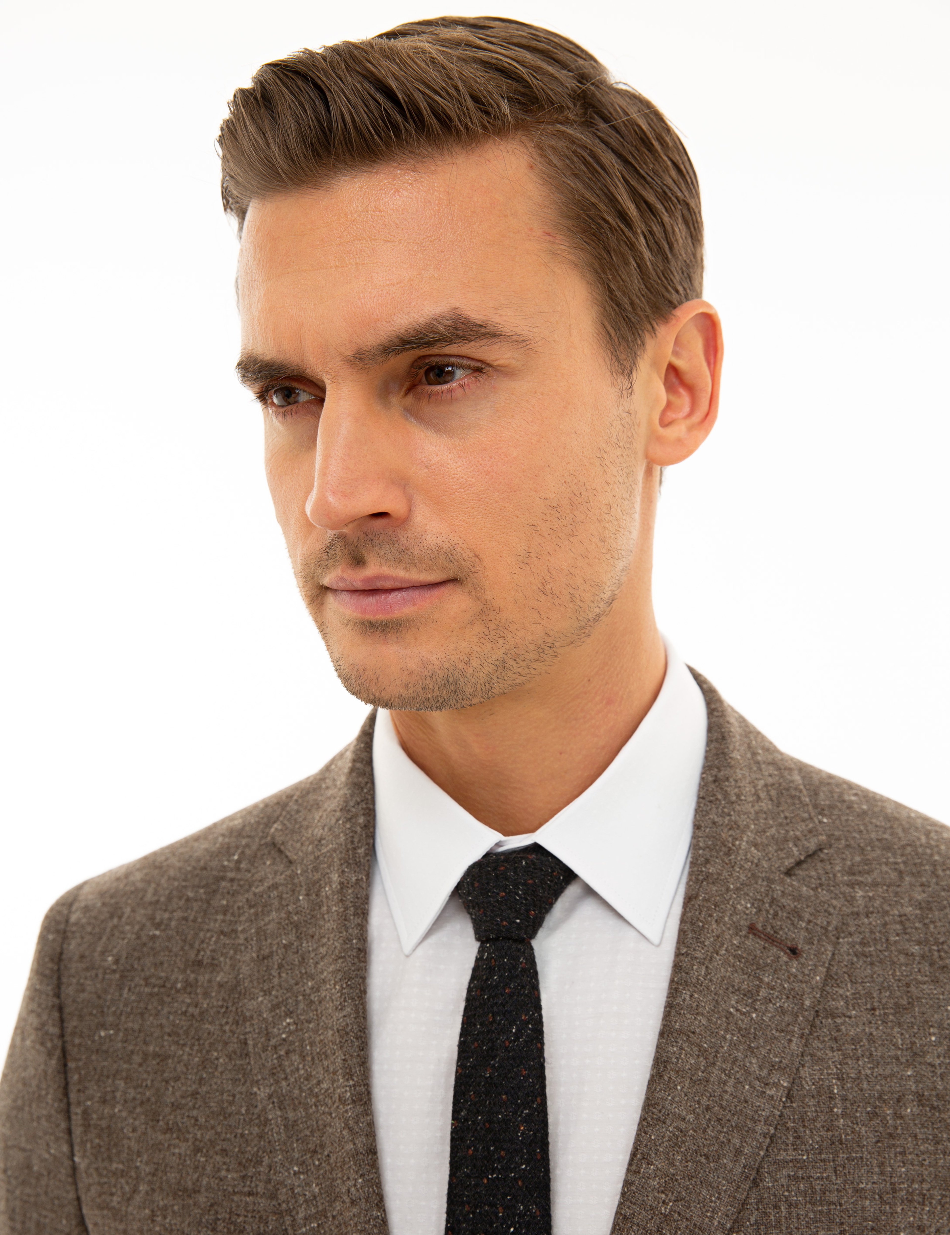 Kahverengi Ex. Slim Fit Ceket - Image 2