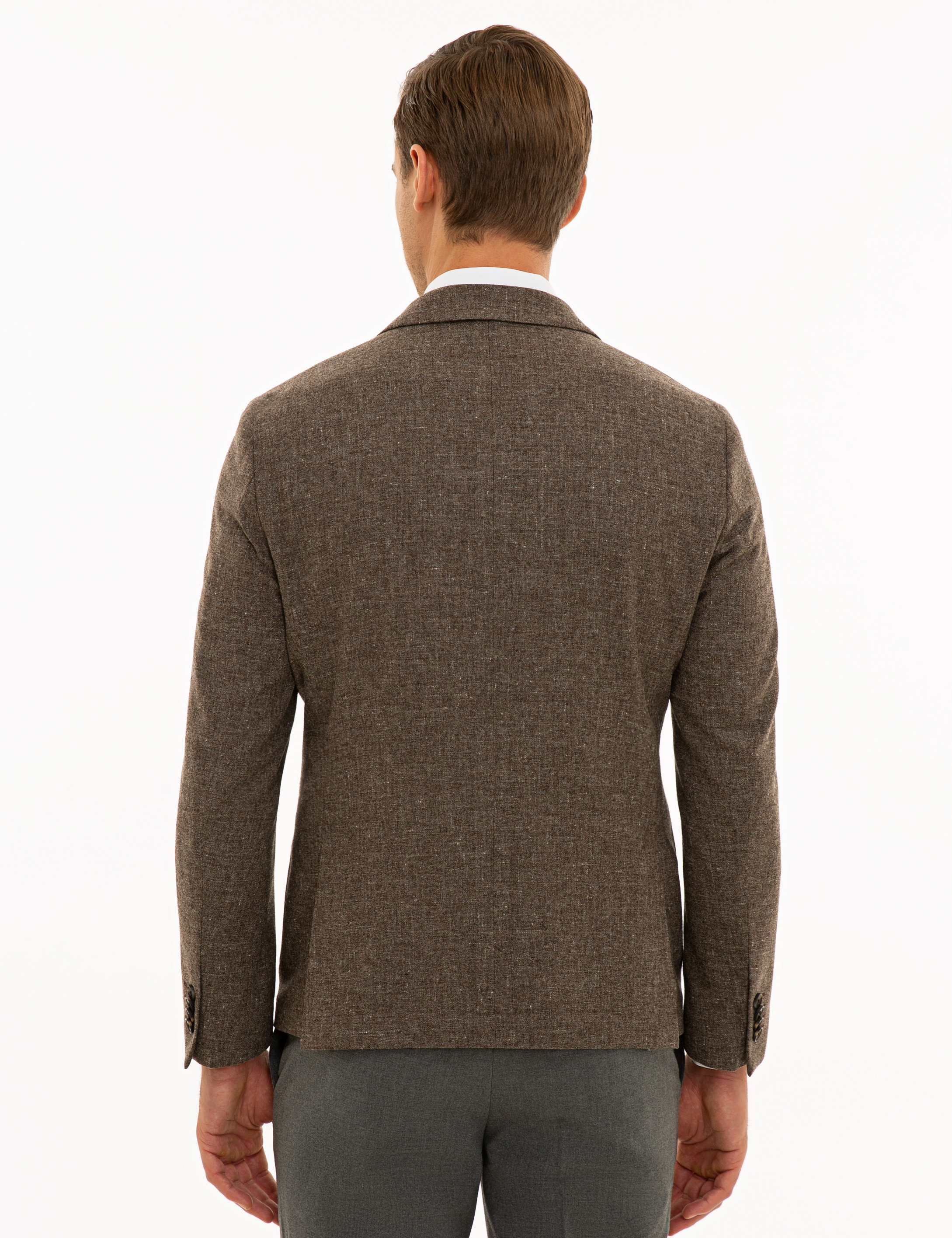 Kahverengi Ex. Slim Fit Ceket