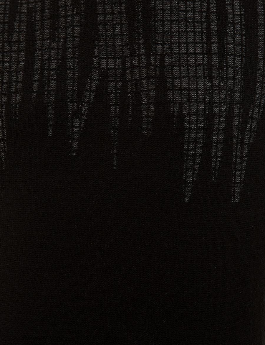 Siyah Slim Fit Bisiklet Yaka Triko Kazak