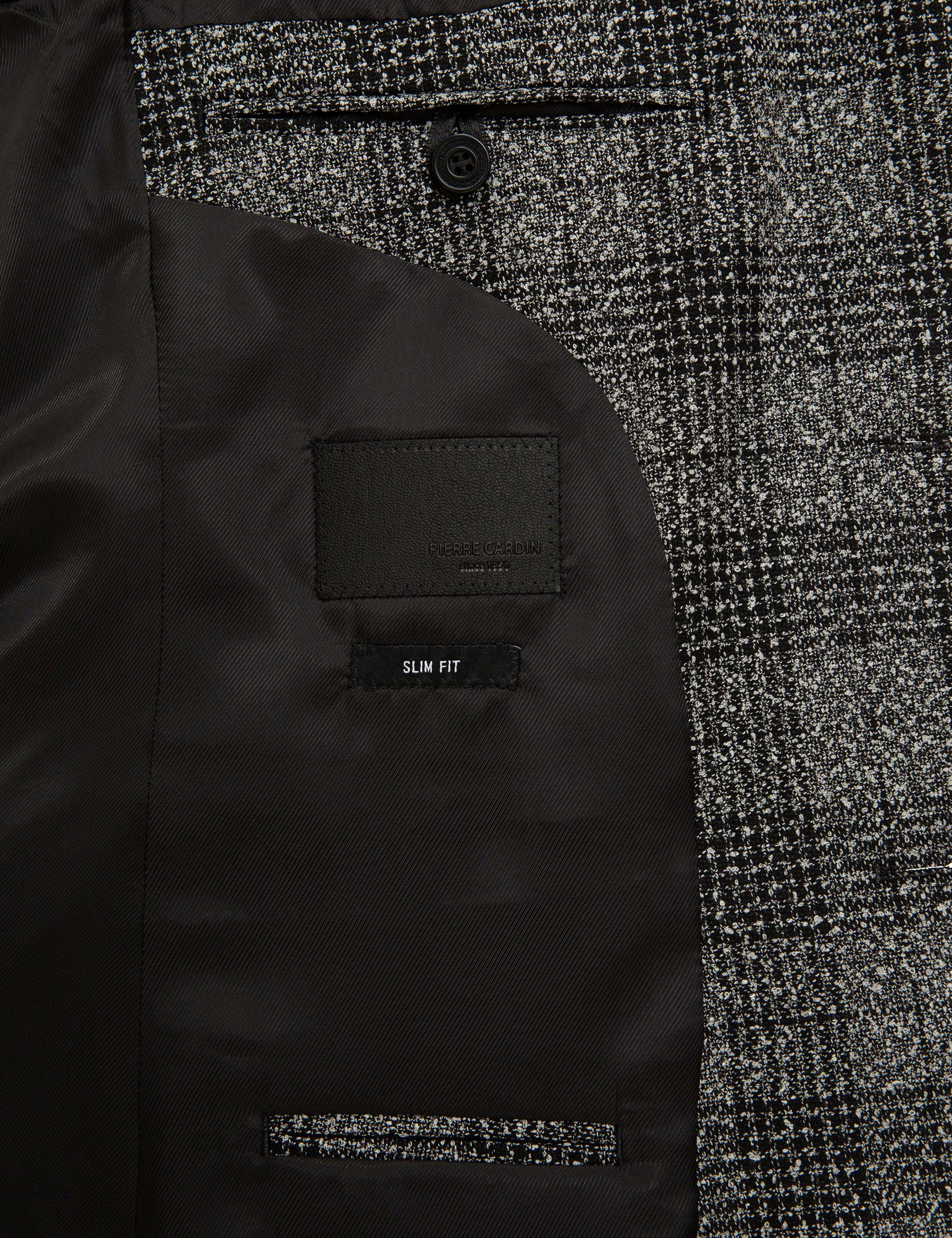Ekose Gri Slim Fit Ceket - Image 6