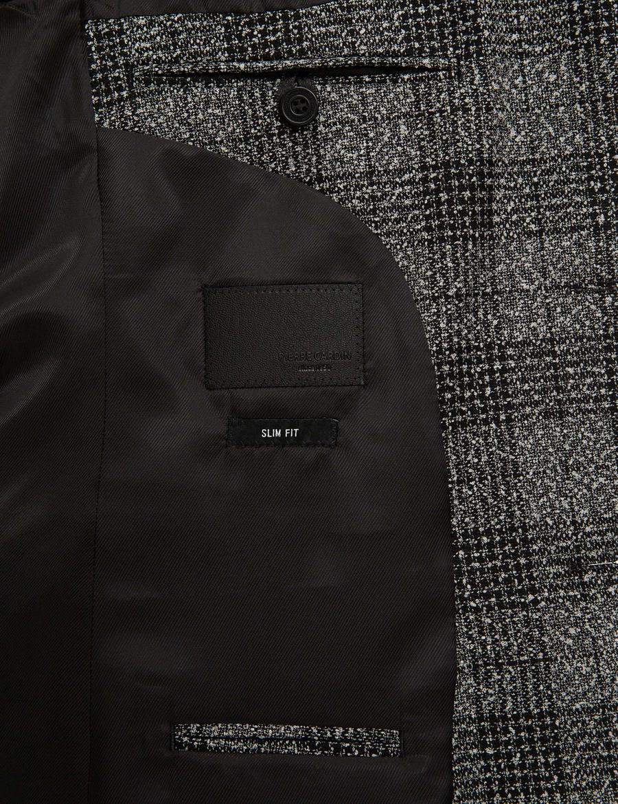 Ekose Gri Slim Fit Ceket