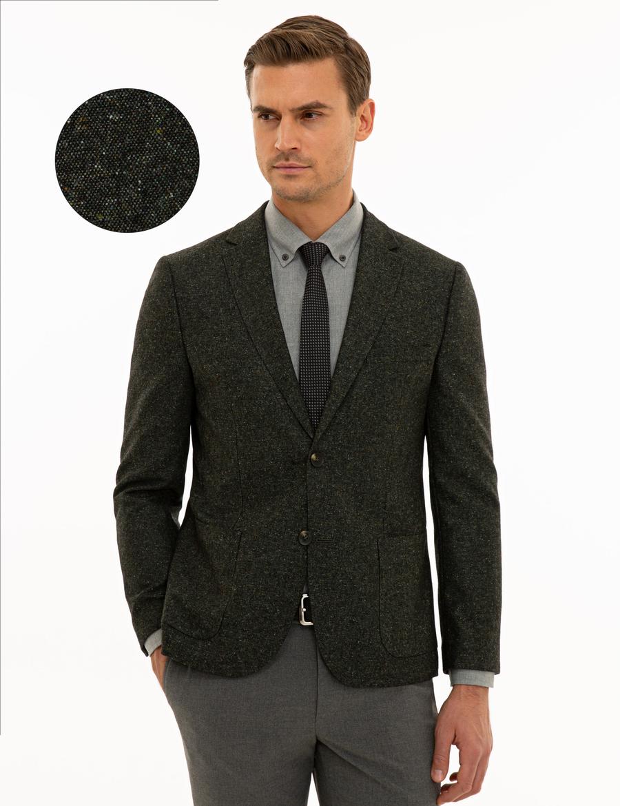 Haki Ex. Slim Fit Ceket