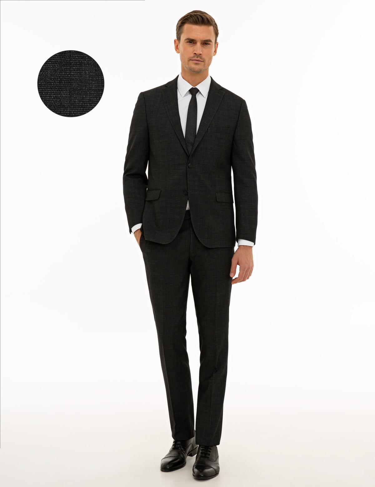 Antrasit Slim Fit Takım Elbise