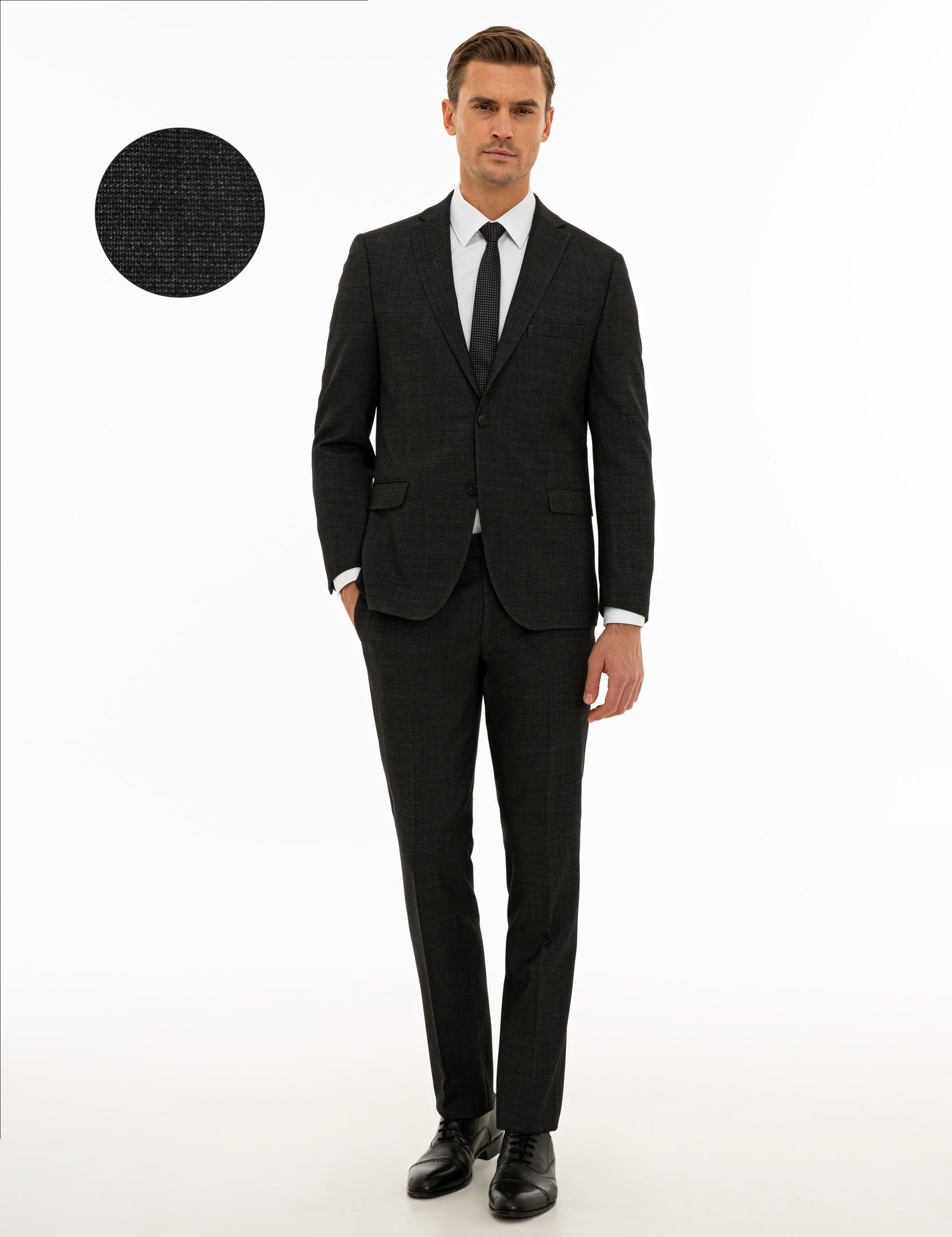 Antrasit Slim Fit Takım Elbise