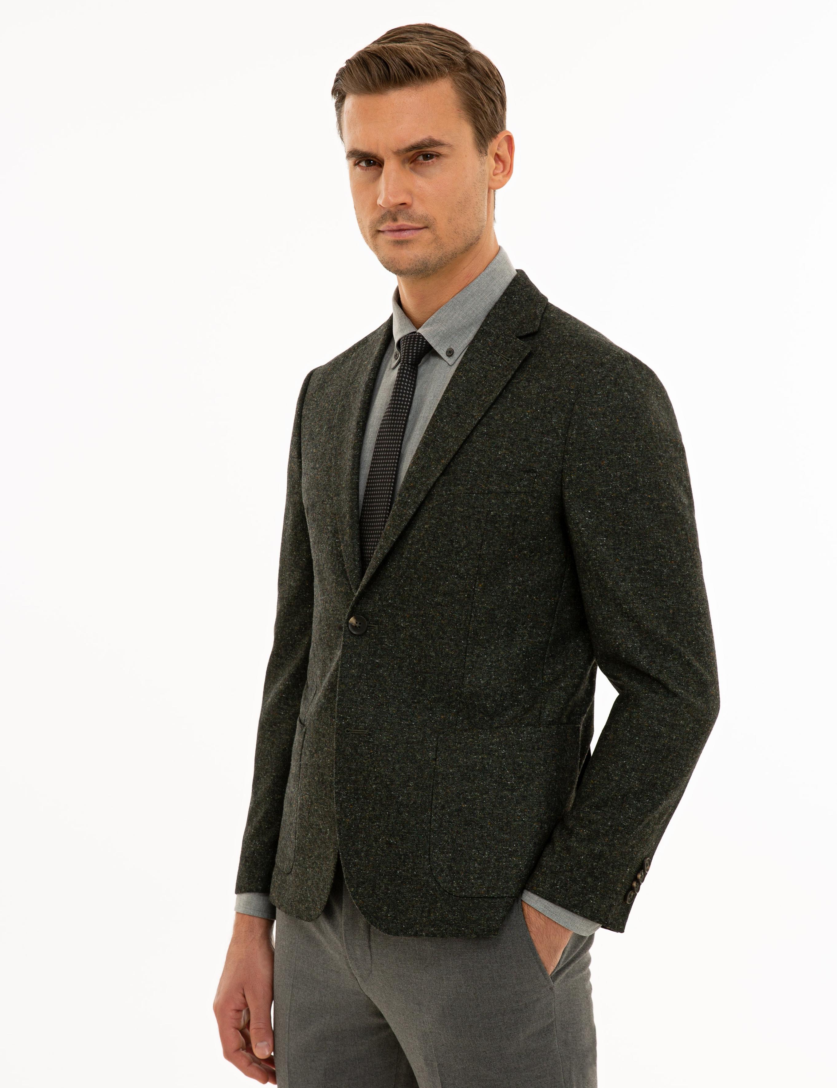 Haki Ex. Slim Fit Ceket