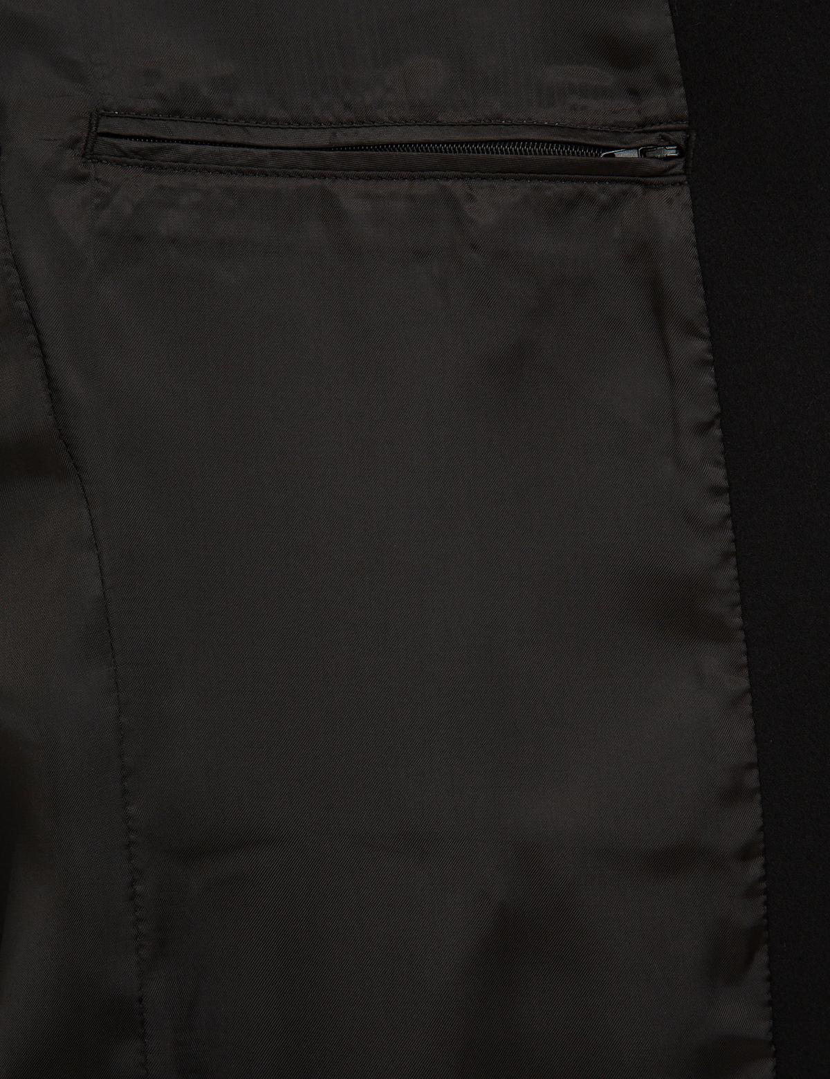 Siyah Ex. Slim Fit Kaşe Kaban - 50230243045