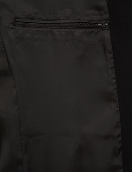 Siyah Ex. Slim Fit Kaşe Kaban - 50230243045