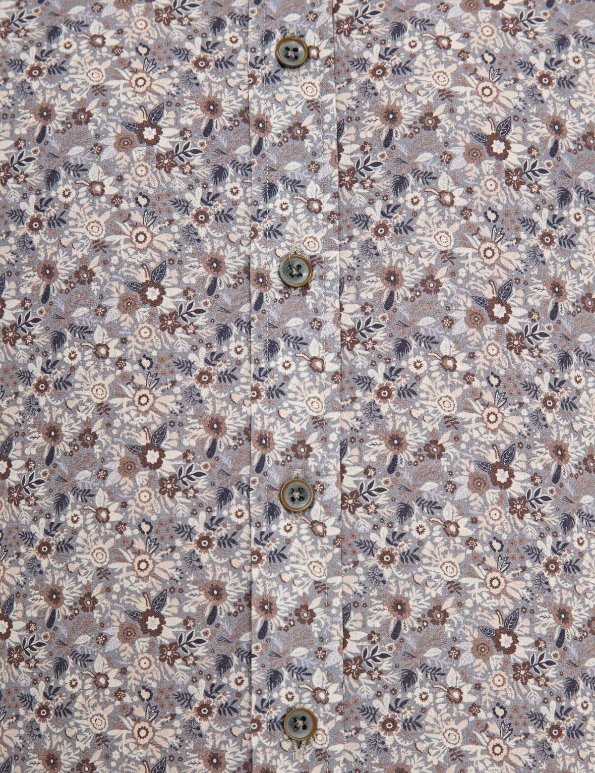 Gri Slim Fit Uzun Kollu Gömlek - 50227469002