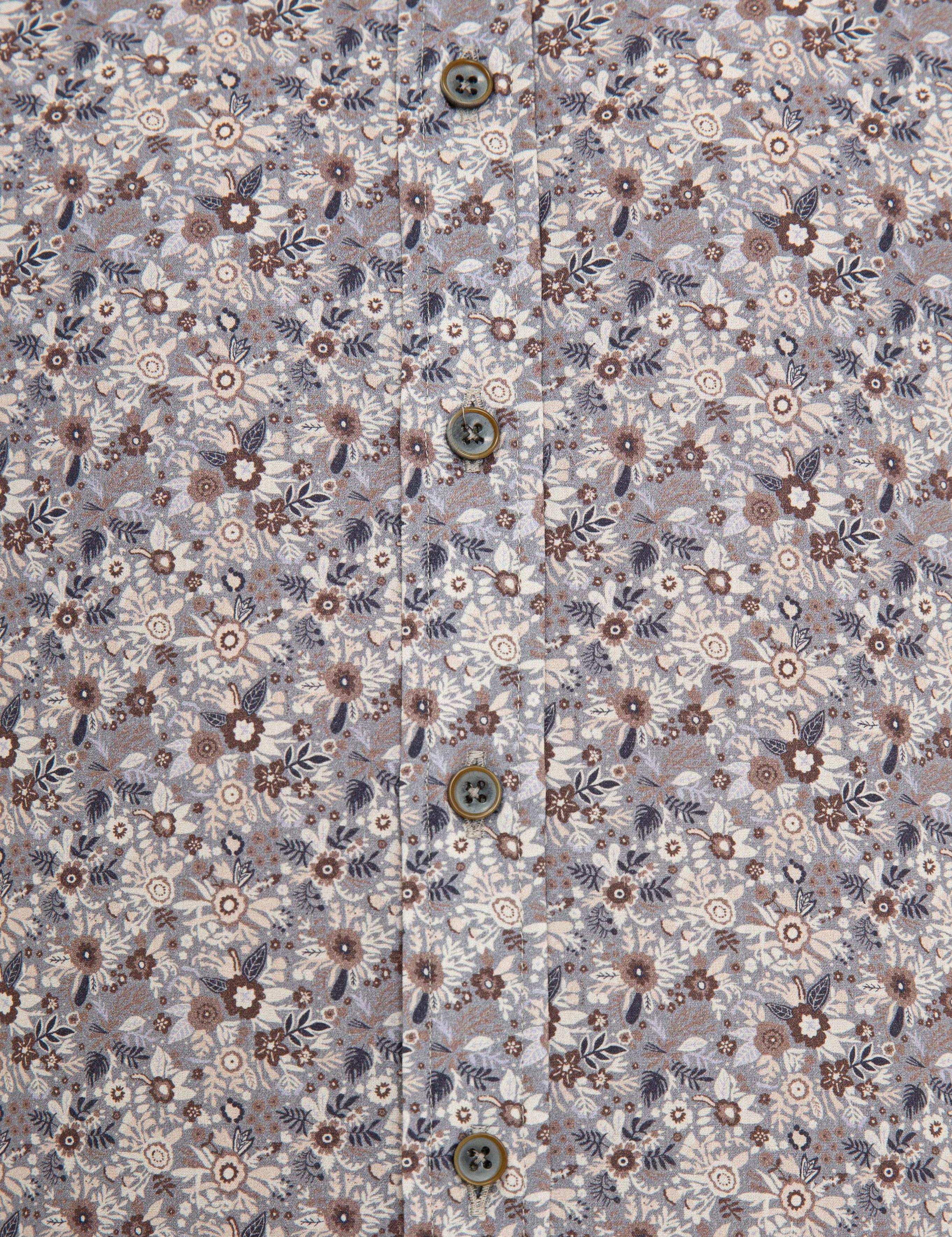 Gri Slim Fit Uzun Kollu Gömlek