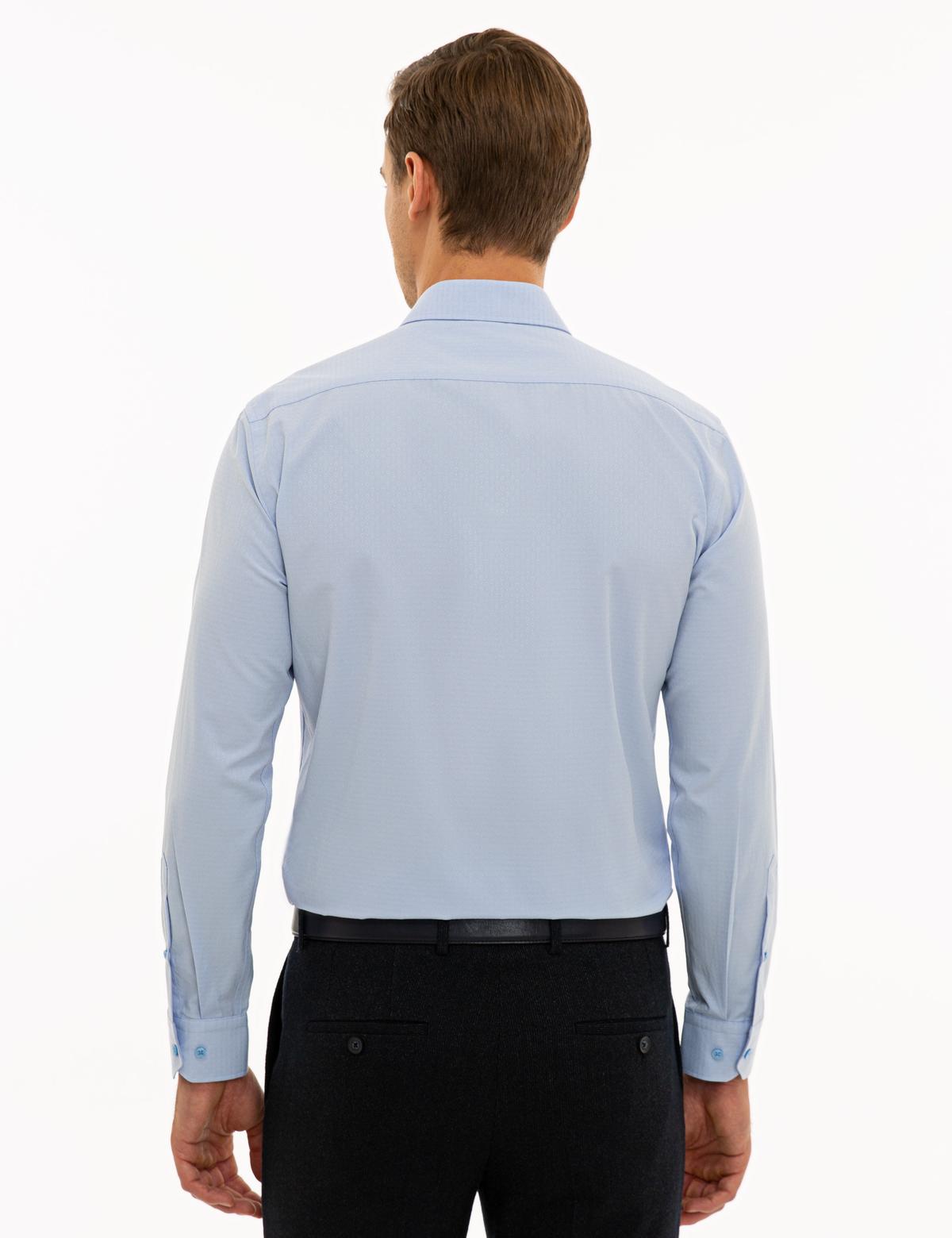 Mavi Slim Fit Armürlü Gömlek - 50233529010