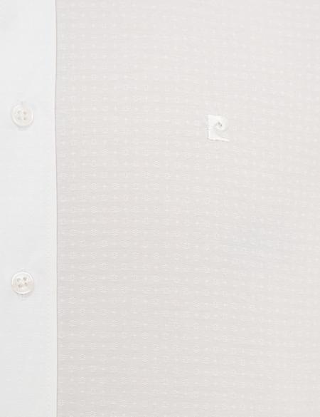 Beyaz Slim Fit Armürlü Gömlek - 50233529001