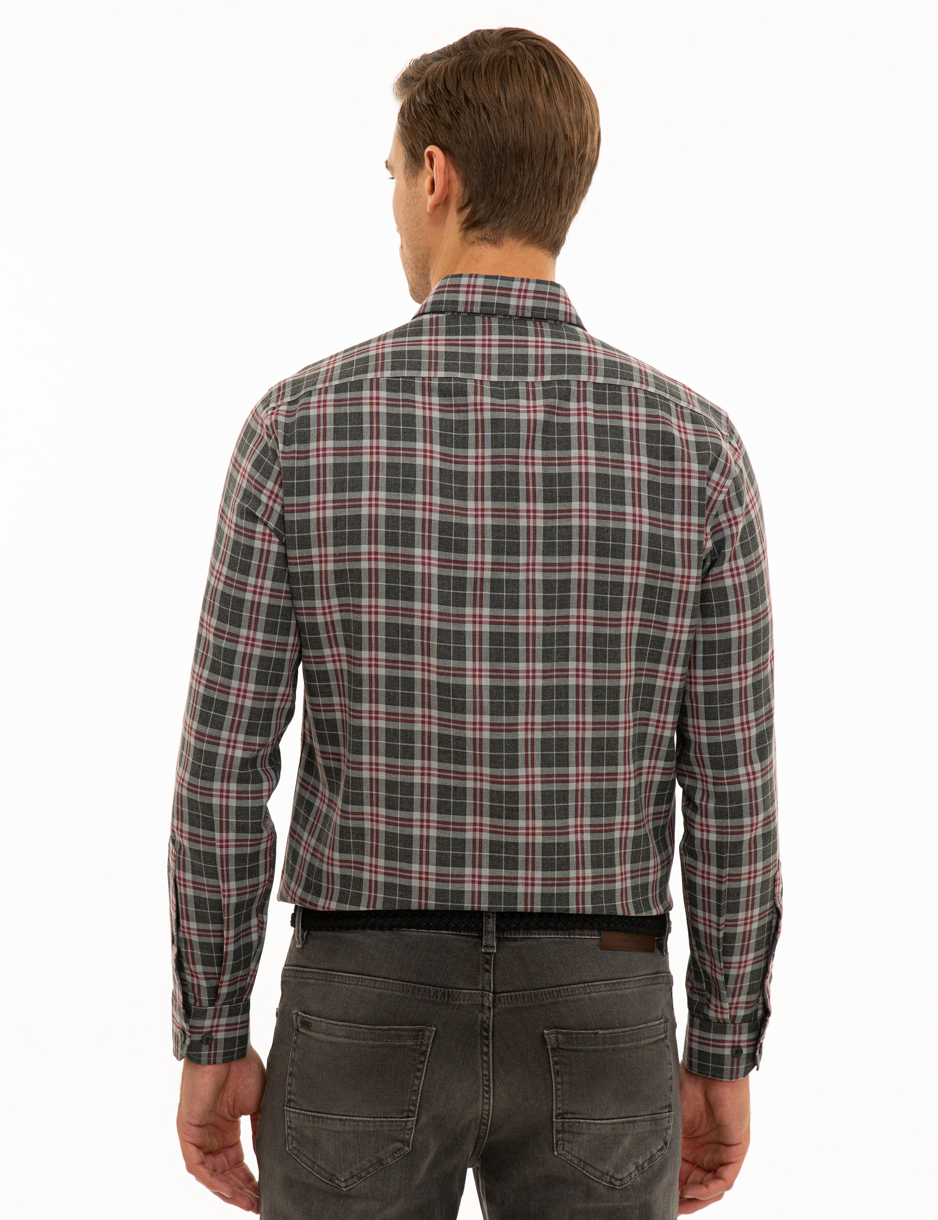 Antrasit Slim Fit Gömlek