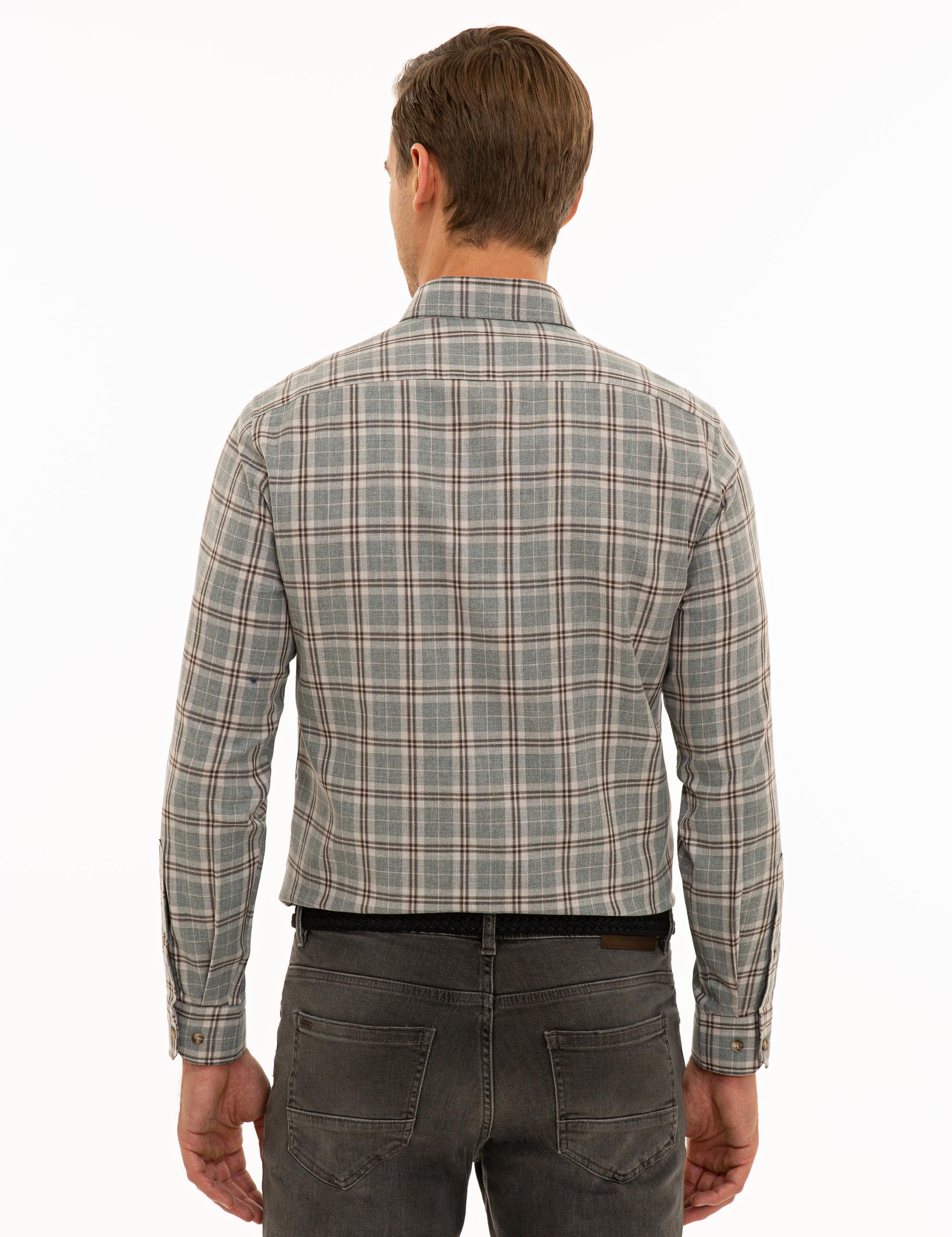 Kahverengi Slim Fit Gömlek