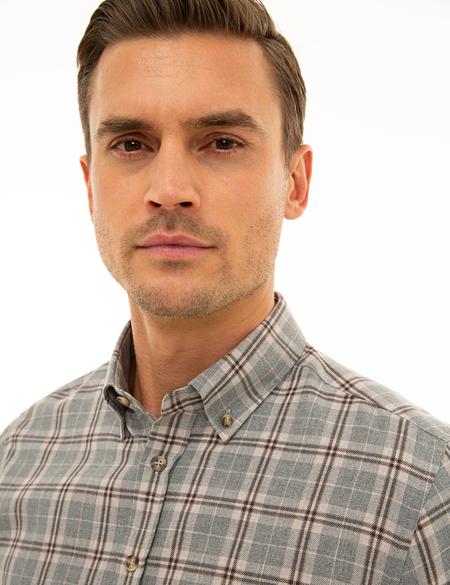 Kahverengi Slim Fit Gömlek - 50233524011