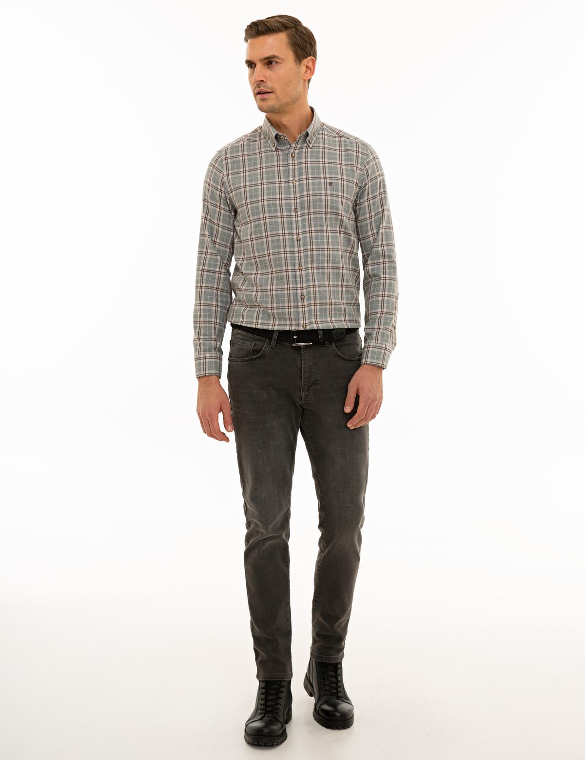 Kahverengi Slim Fit Gömlek - 50233524011