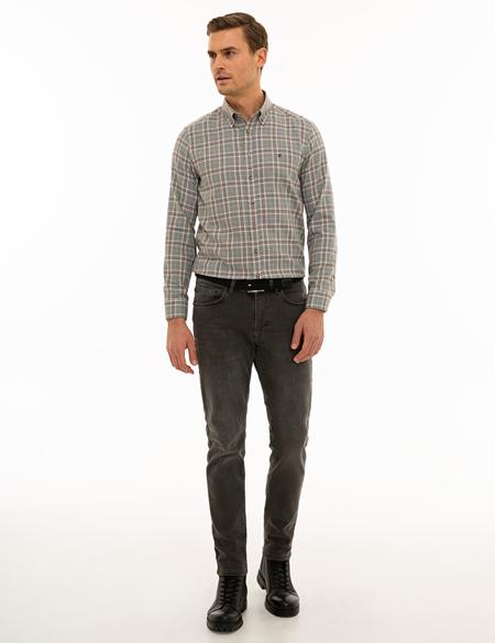 Kahverengi Slim Fit Gömlek - 50233524011