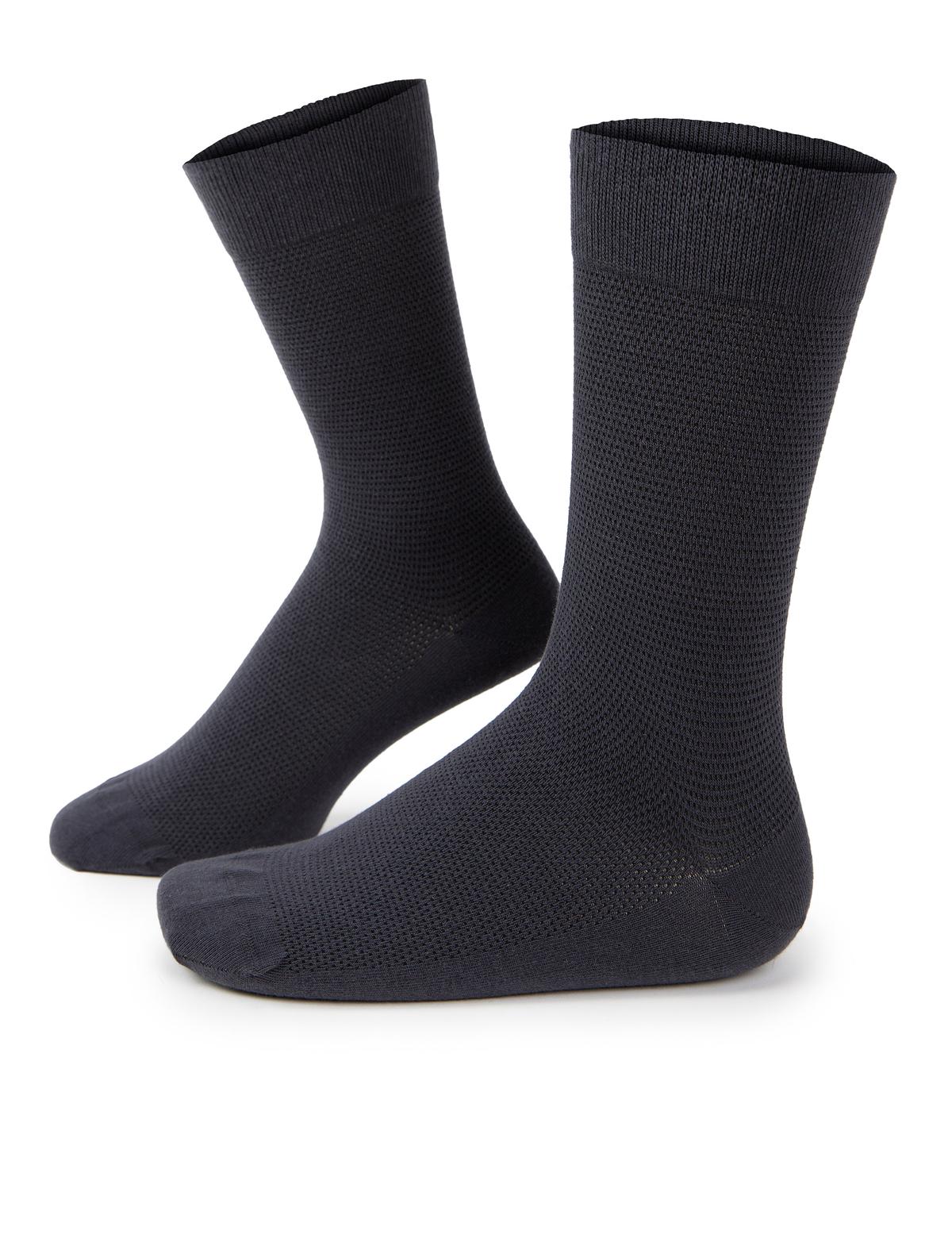 Erkek Antrasit Düz Soket Çorap