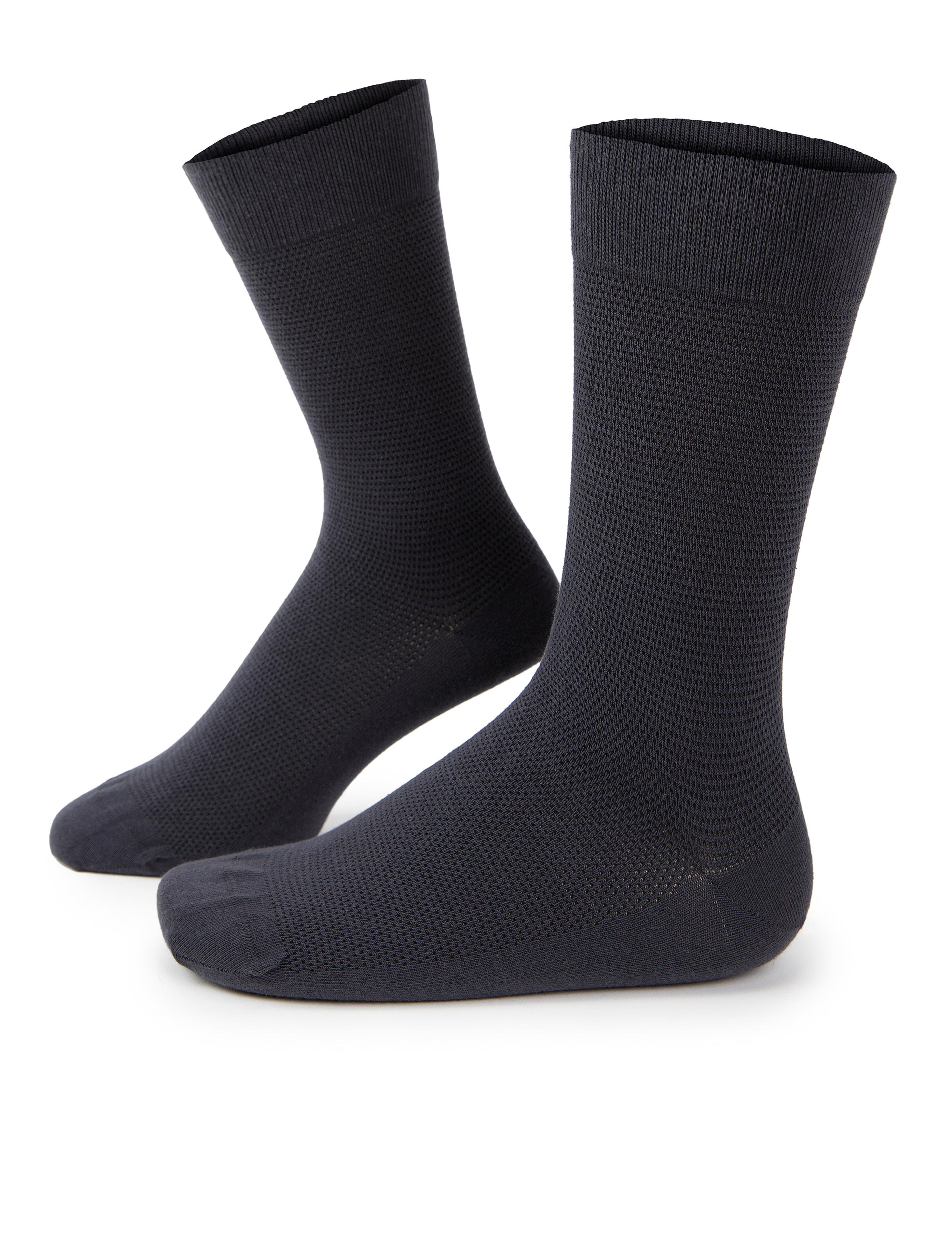 Erkek Antrasit Düz Soket Çorap