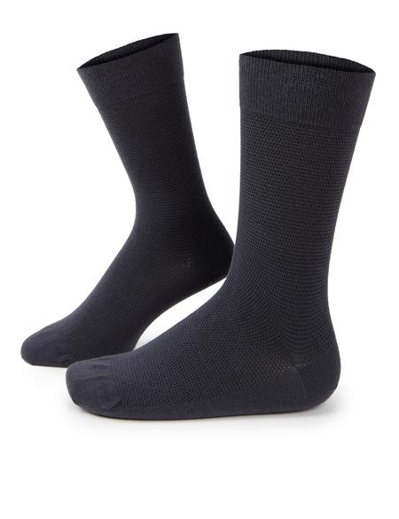 Erkek Antrasit Düz Soket Çorap - 50234404002