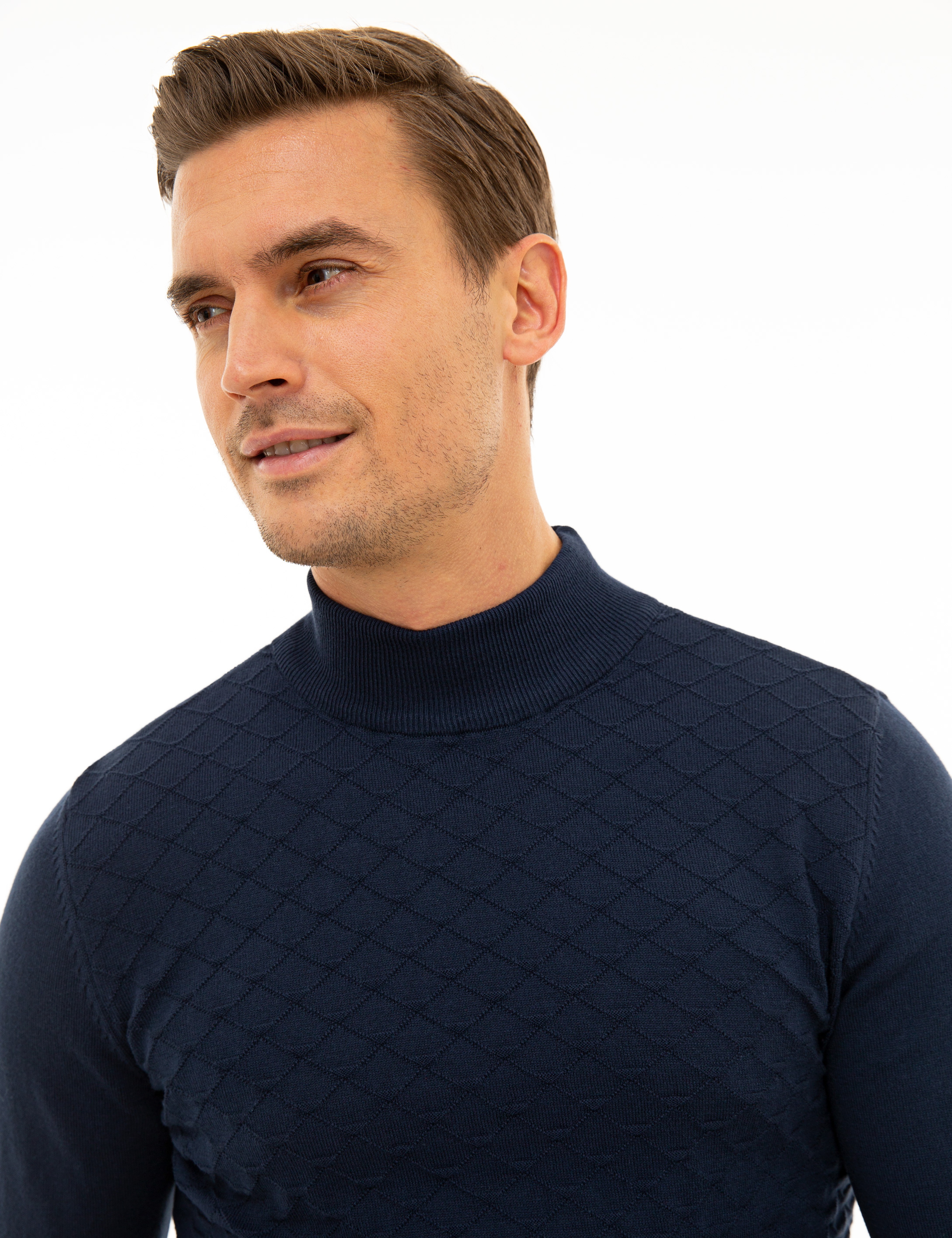 Lacivert Slim Fit Kazak - Image 2