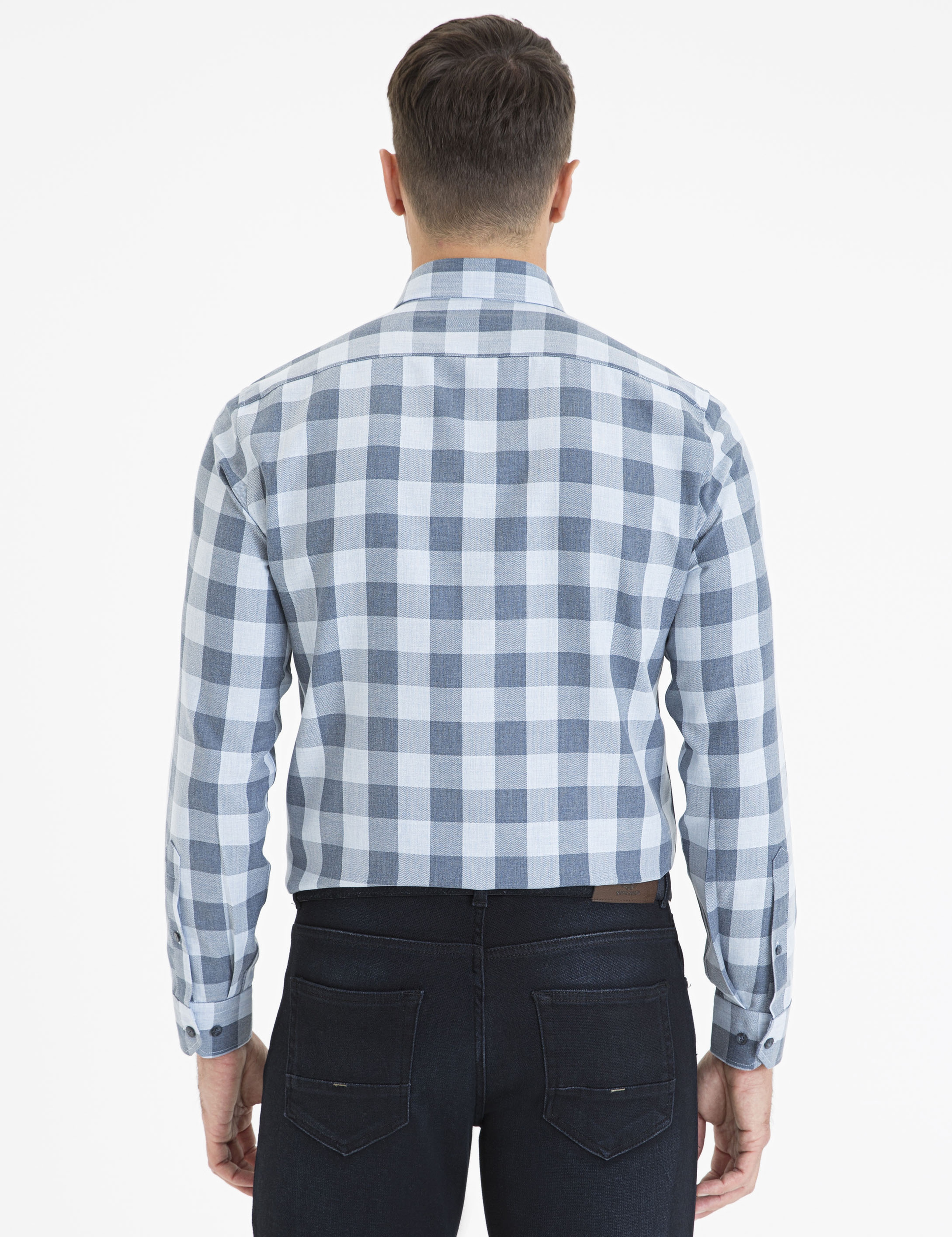 Lacivert Slim Fit Gömlek - Image 3