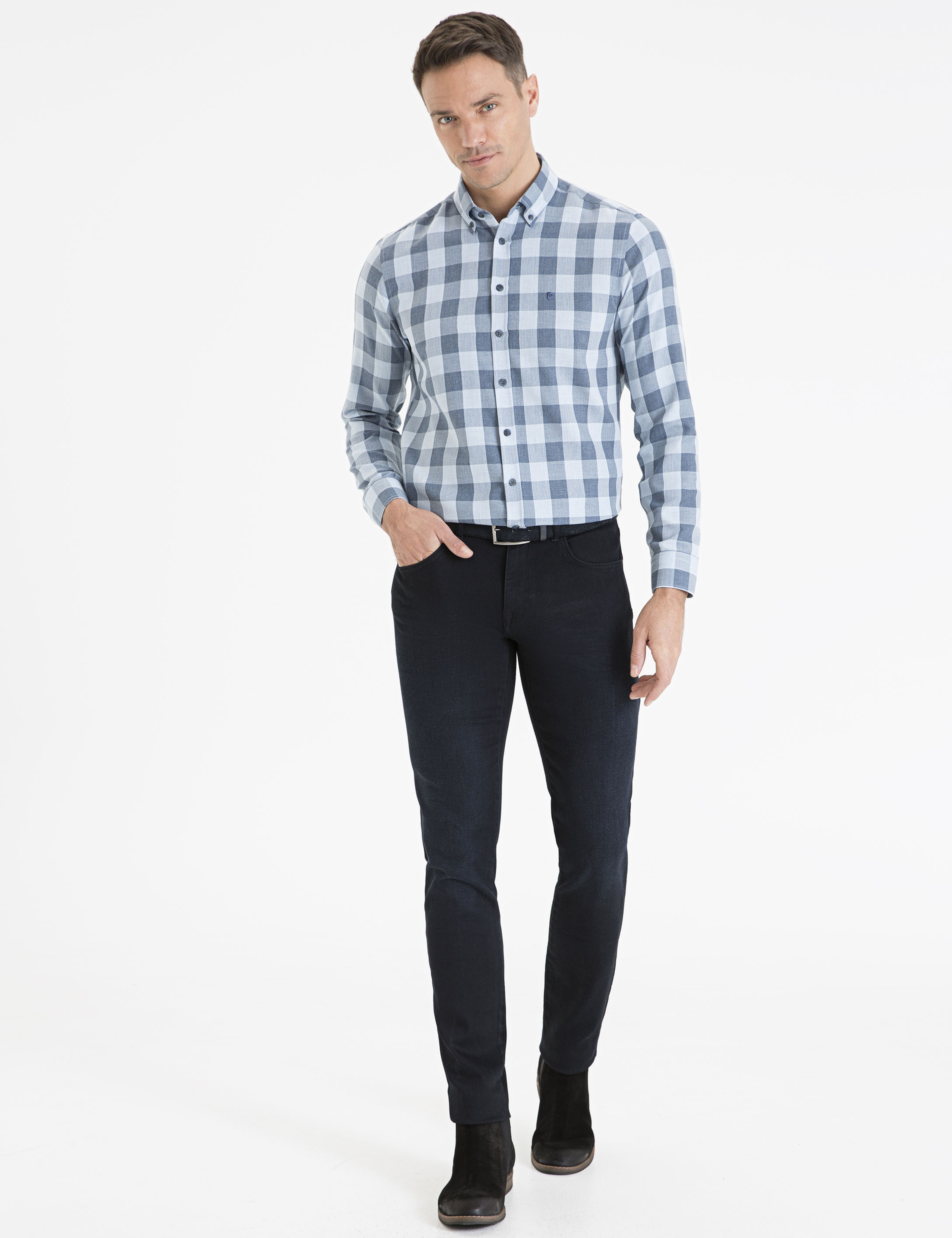 Lacivert Slim Fit Gömlek - Image 4