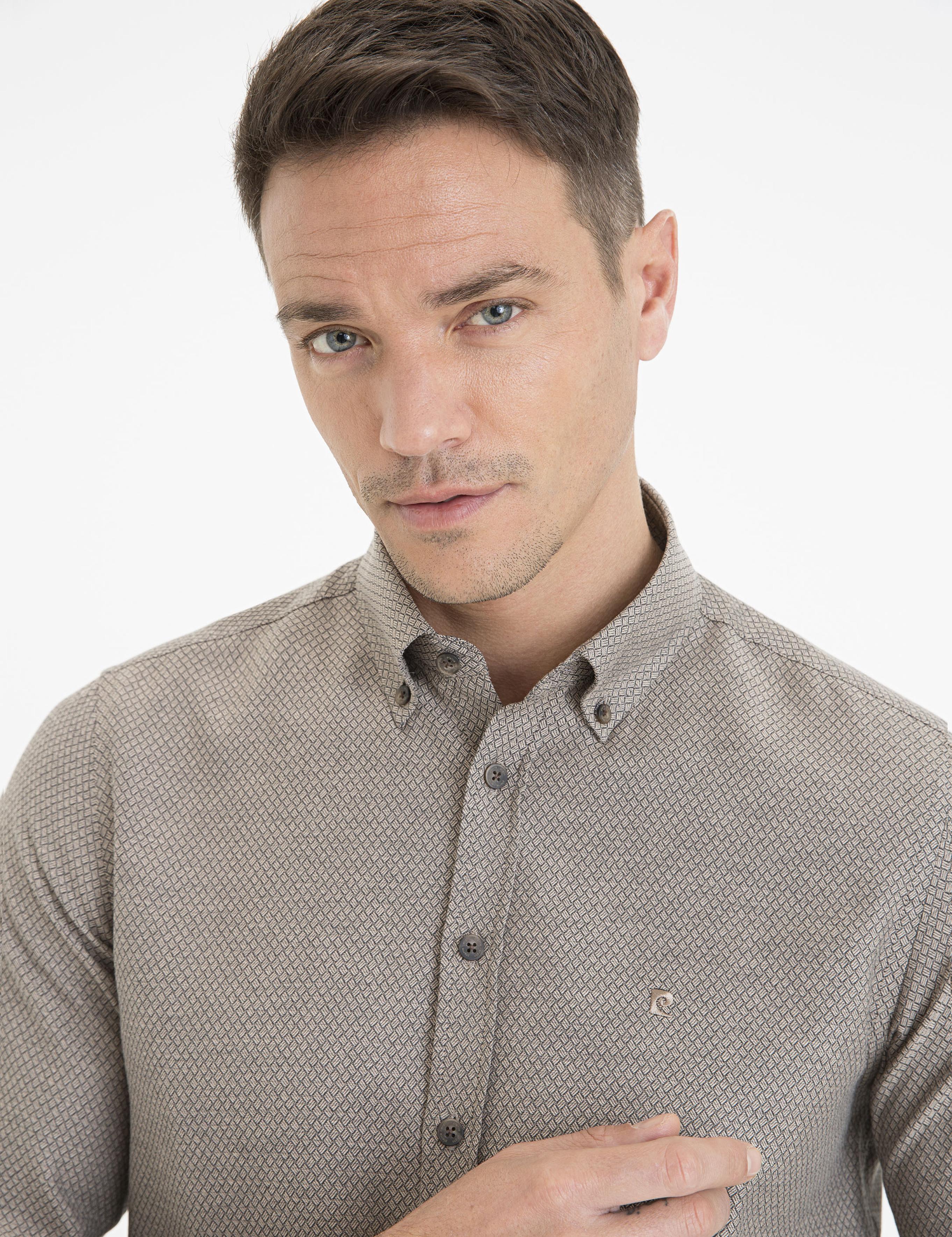 Açık Kahverengi Slim Fit Gömlek