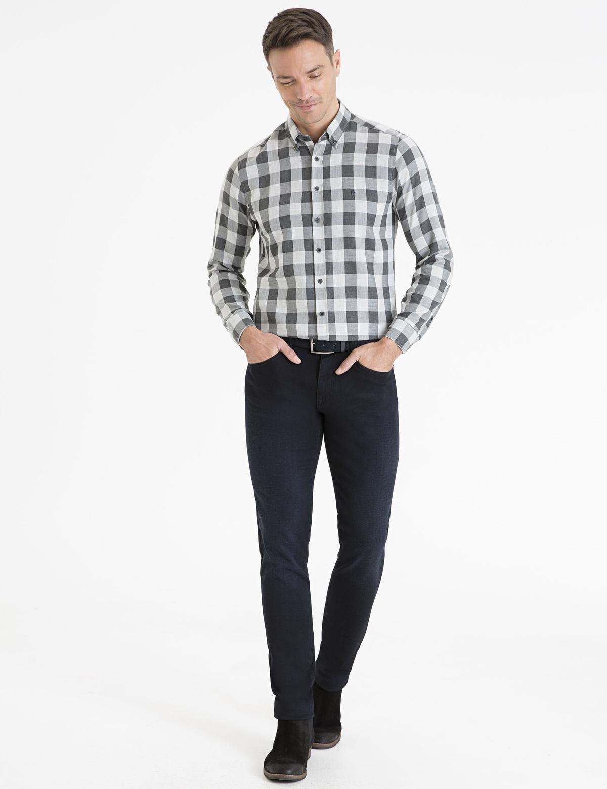 Siyah Slim Fit Gömlek - 50233470016