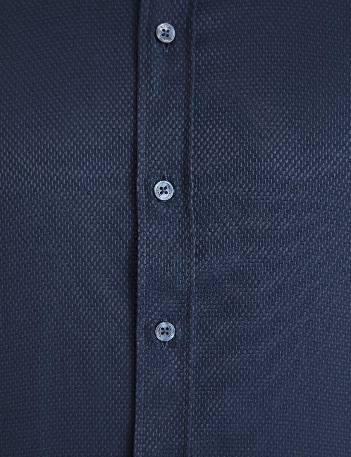 Lacivert Slim Fit Armürlü Gömlek - 50233547015