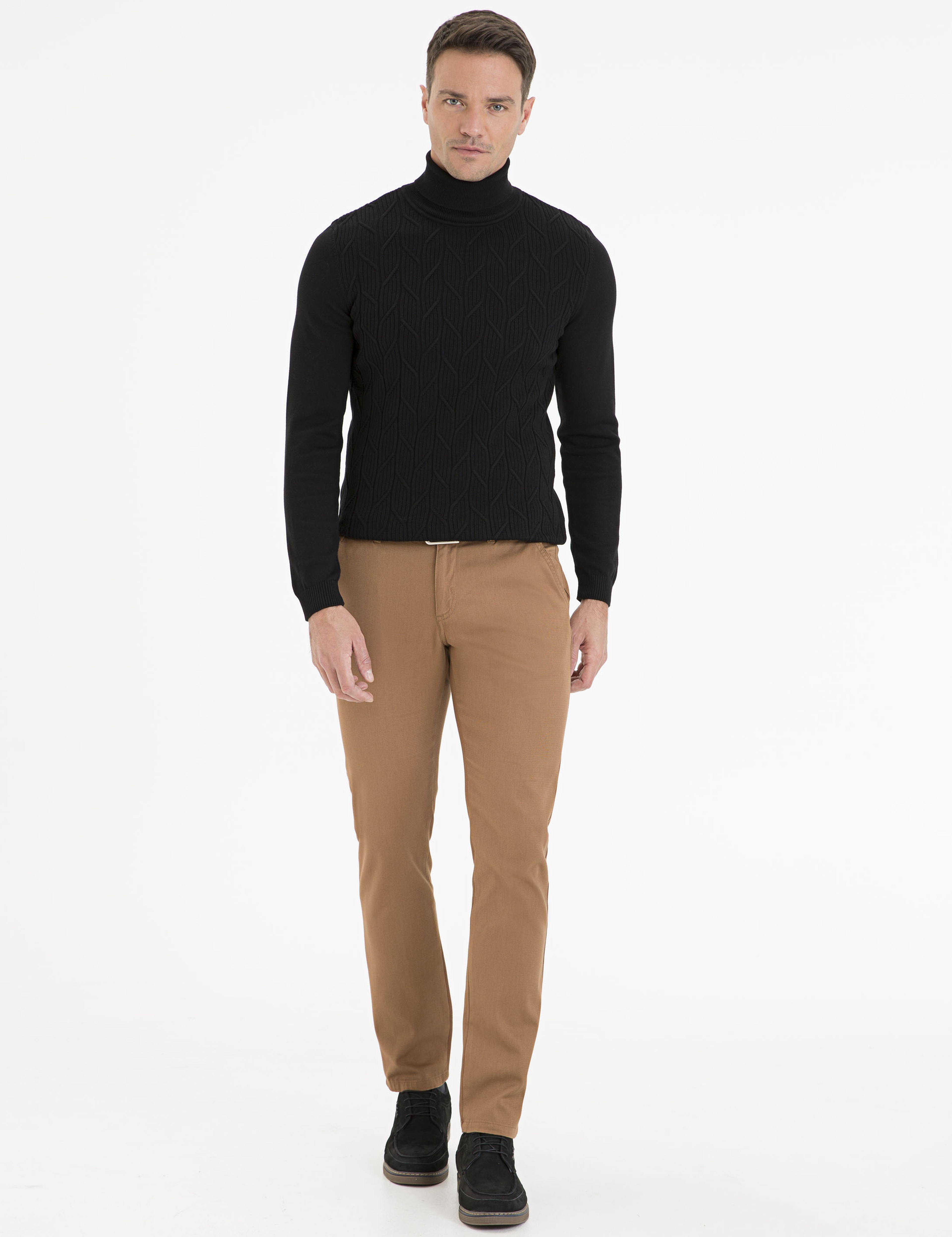 Bronz Slim Fit Kanvas Pantolon - Image 1