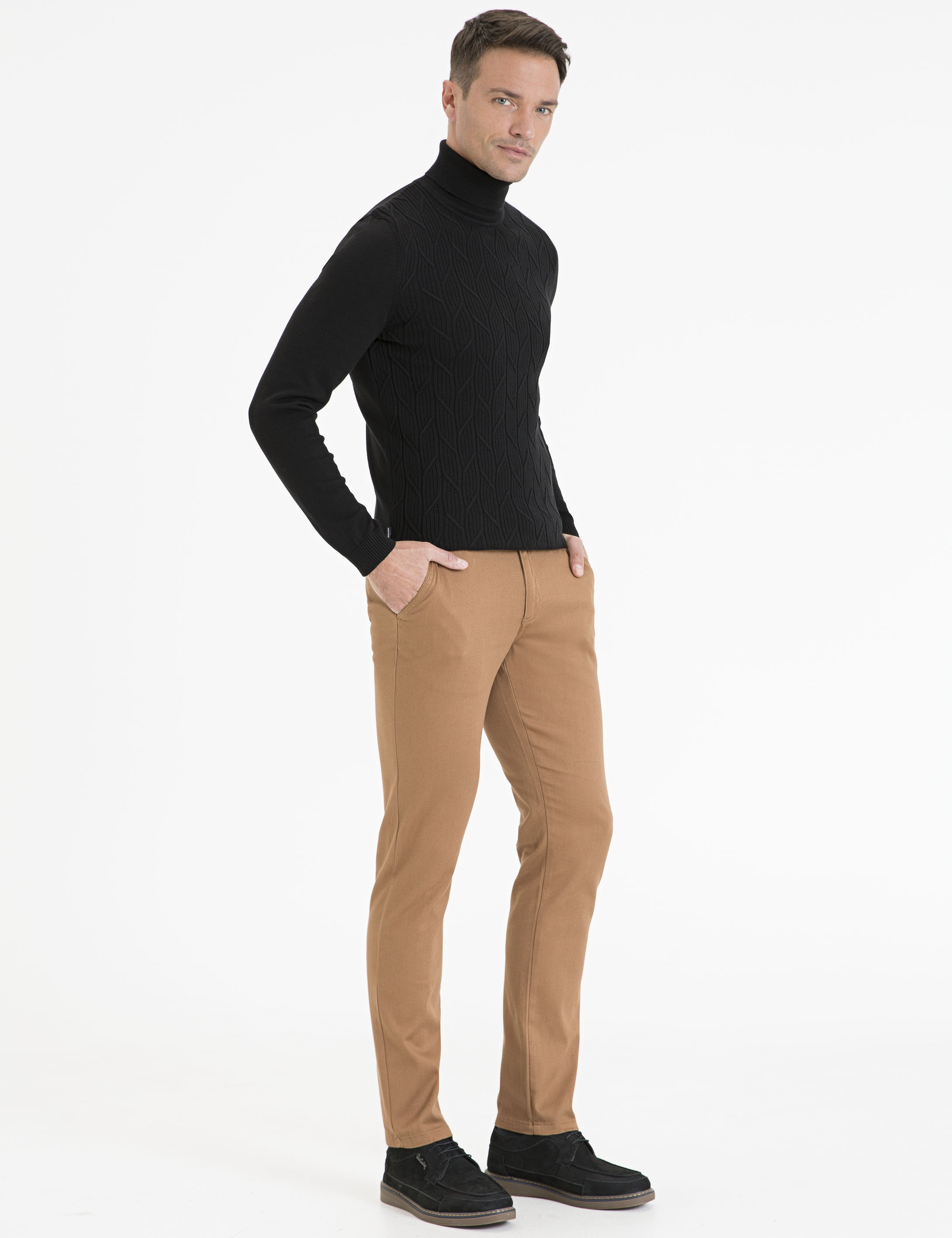Bronz Slim Fit Kanvas Pantolon - Image 2