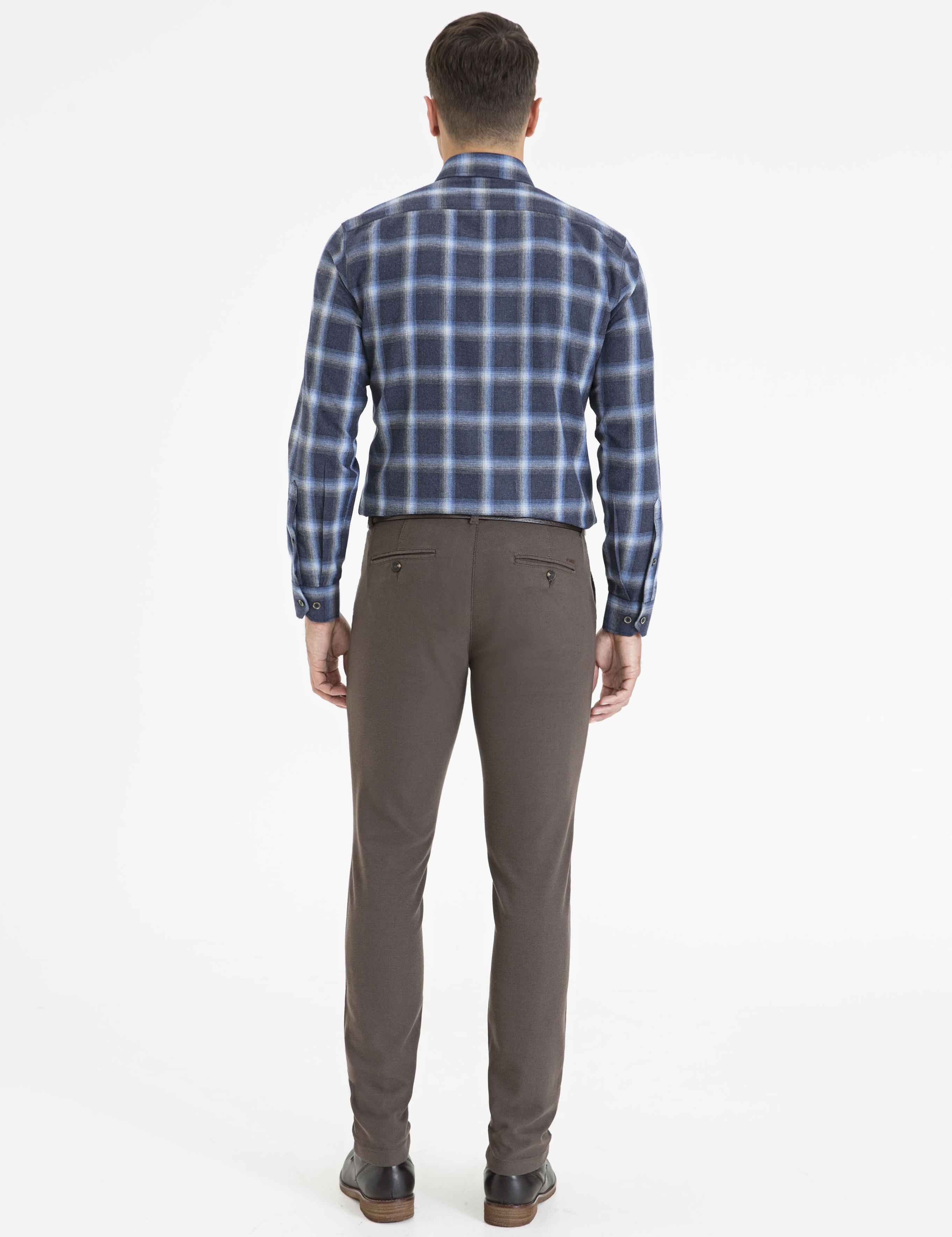 Haki Slim Fit Kanvas Pantolon