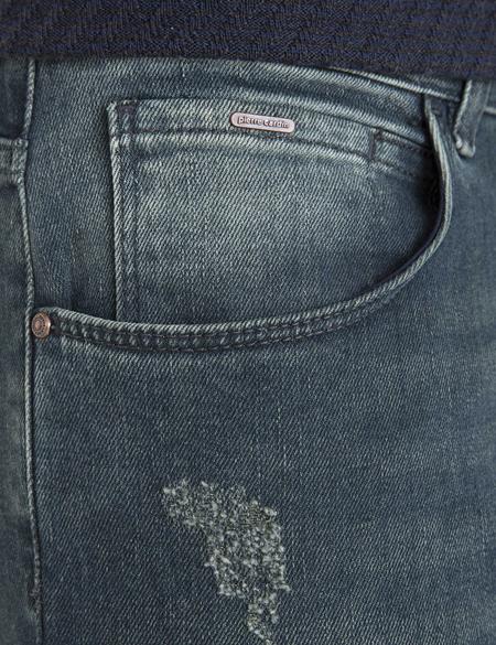 Koyu Mavi Slim Fit Denim Pantolon - 50227666051