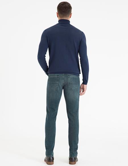 Koyu Mavi Slim Fit Denim Pantolon - 50227666051