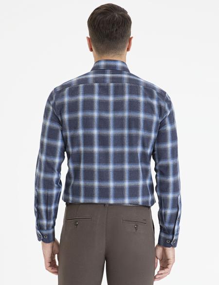 Lacivert Slim Fit Uzun Kollu Gömlek - 50230261010