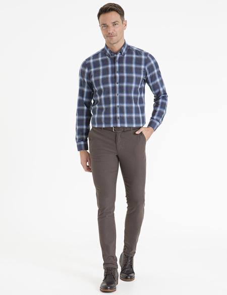 Lacivert Slim Fit Uzun Kollu Gömlek - 50230261010