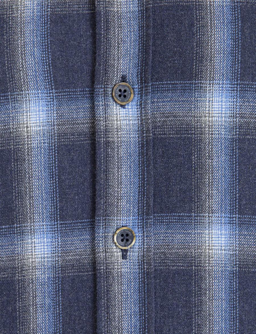 Lacivert Slim Fit Uzun Kollu Gömlek