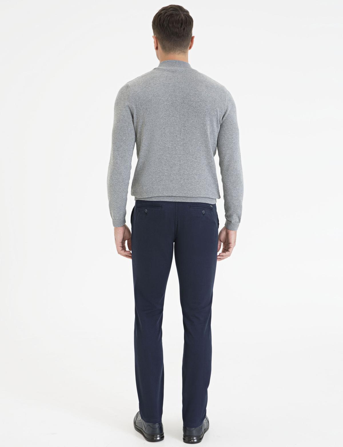 Lacivert Slim Fit Chino Pantolon - 50234043152