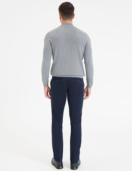 Lacivert Slim Fit Chino Pantolon - 50234043152