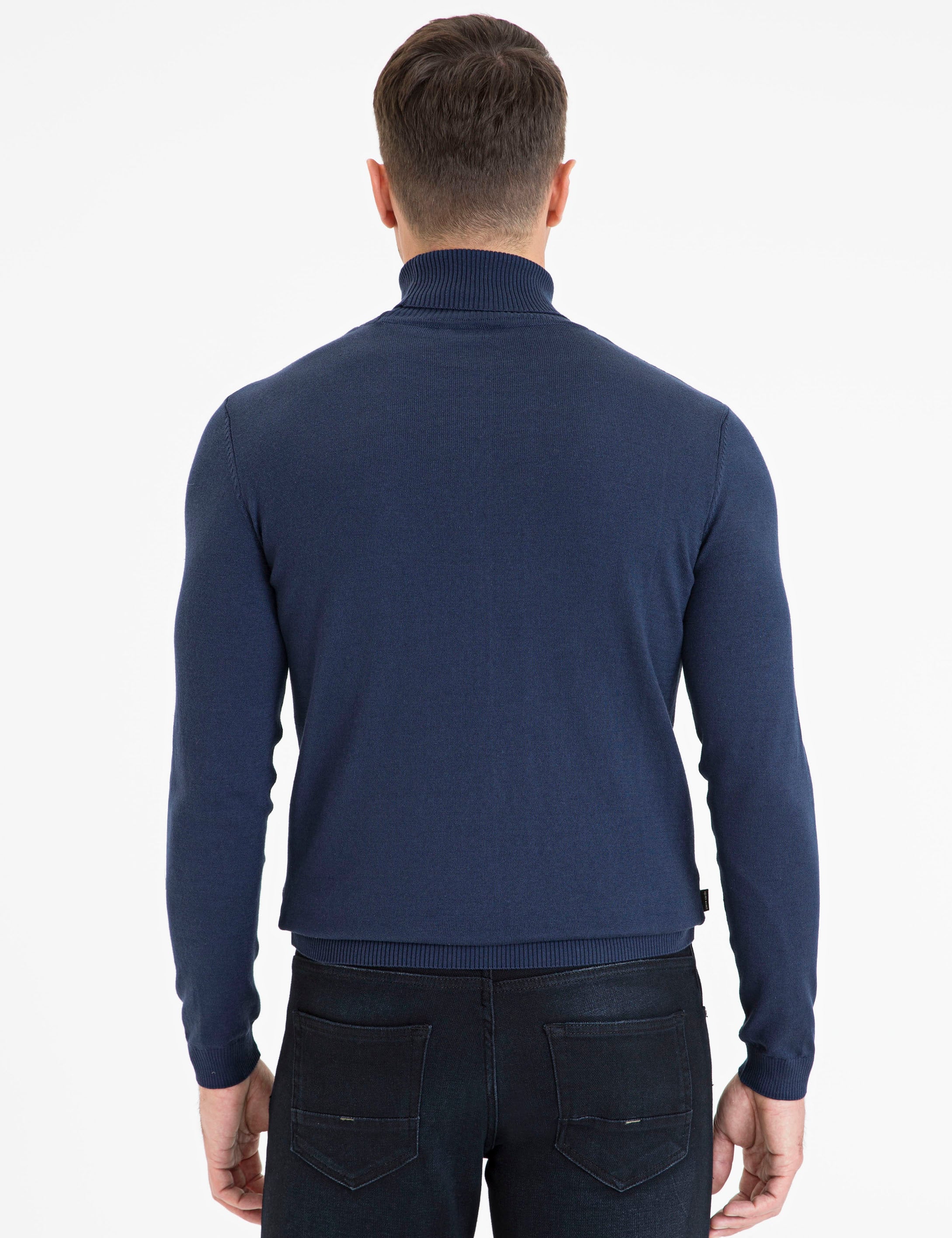 Lacivert Slim Fit Triko Kazak - Image 4