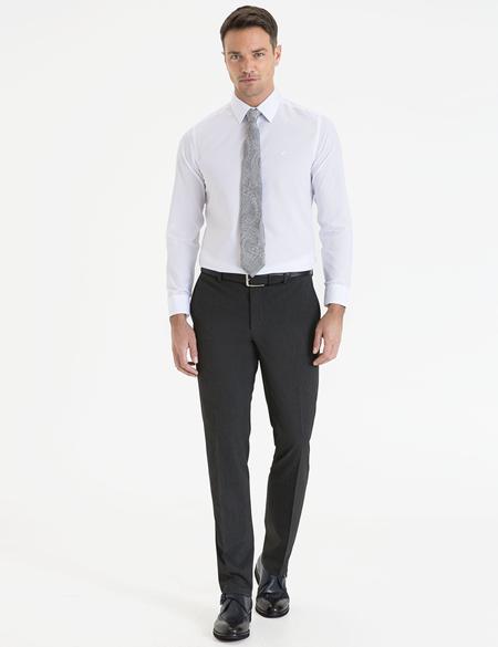 Beyaz Slim Fit Basic Gömlek - 50233539016